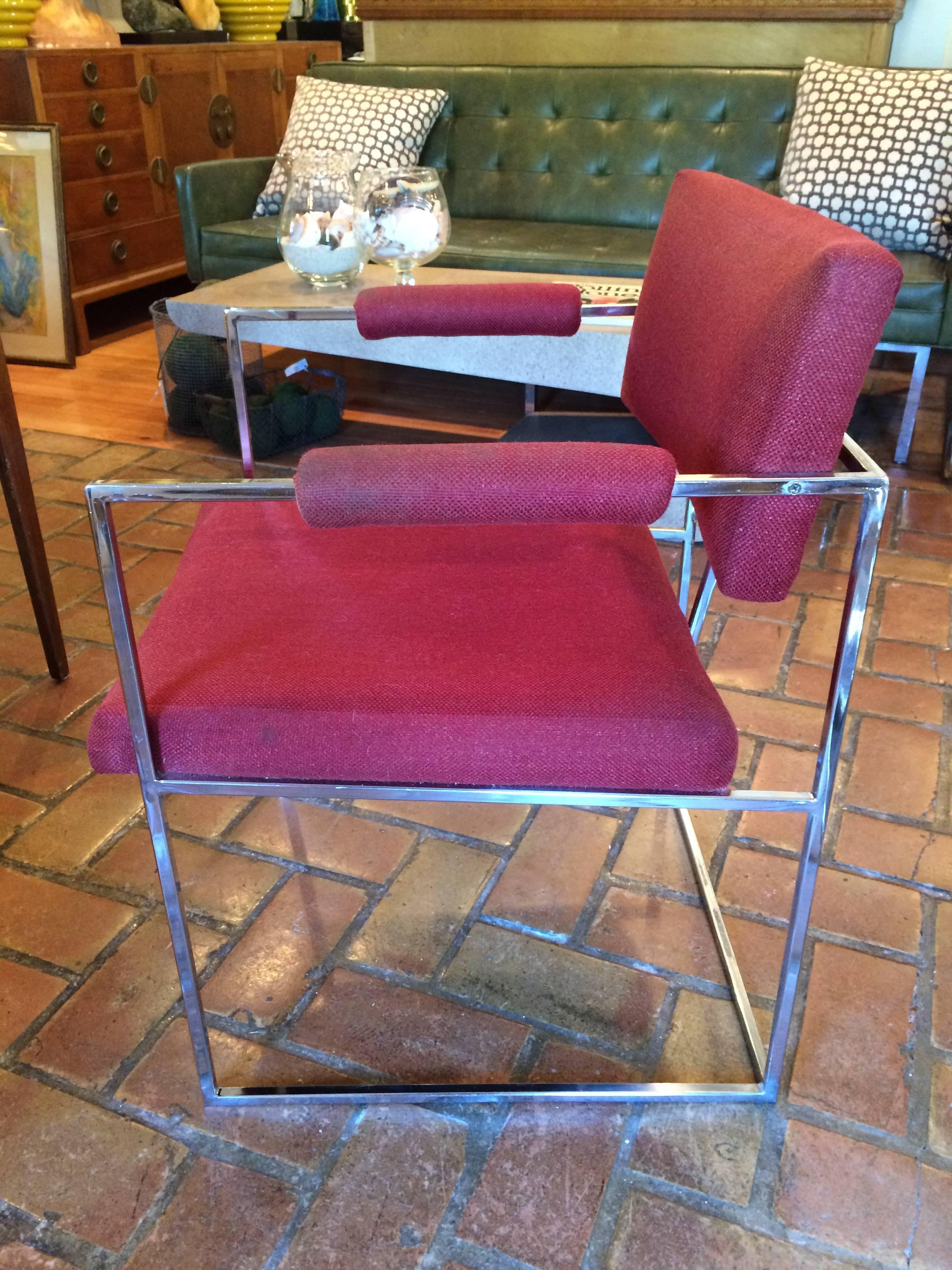 Plated Chrome Milo Baughman for Thayer Coggin Chair