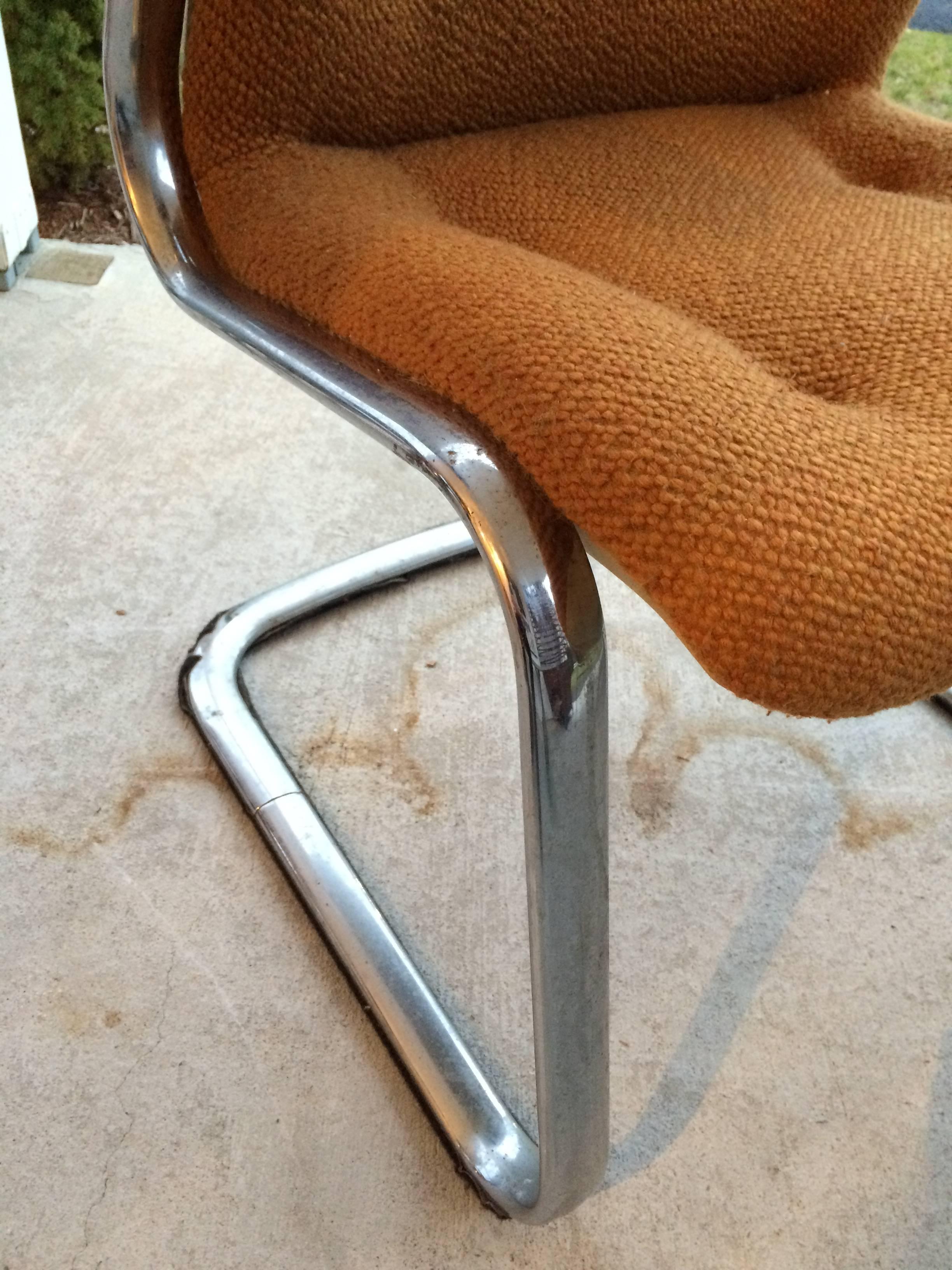 steelcase chrome chair
