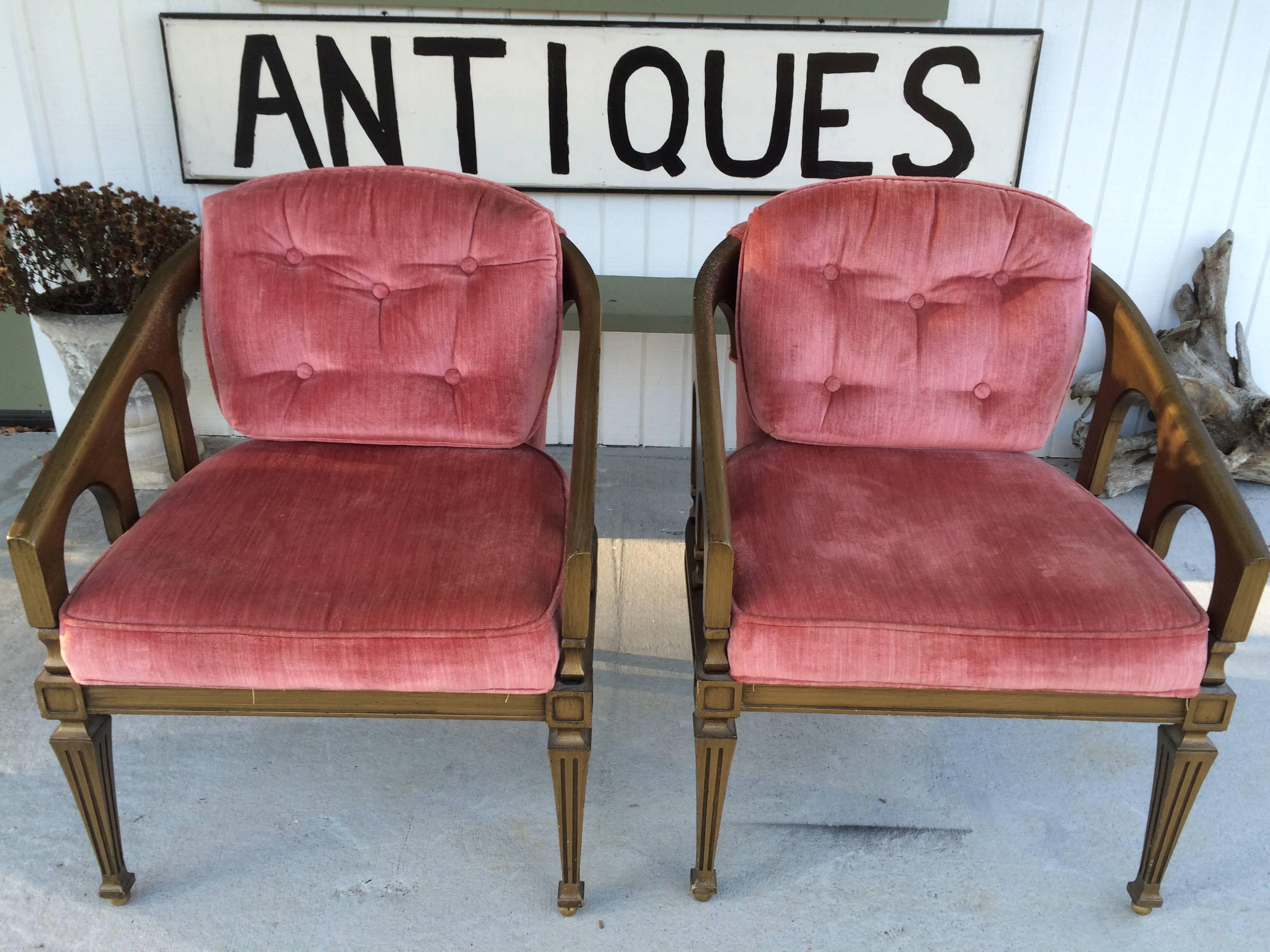 Pair of Hollywood Regency Chairs 1