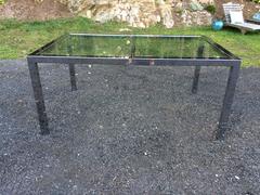 Milo Baughman Chrome and Glass Dining Table or Desk