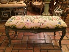French Style Aubusson Needlepoint Bench