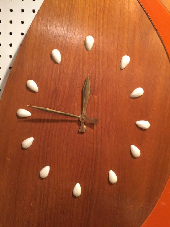 Huge Rare MidCentury Modern Guitar Pick Wall Clock at 1stDibs
