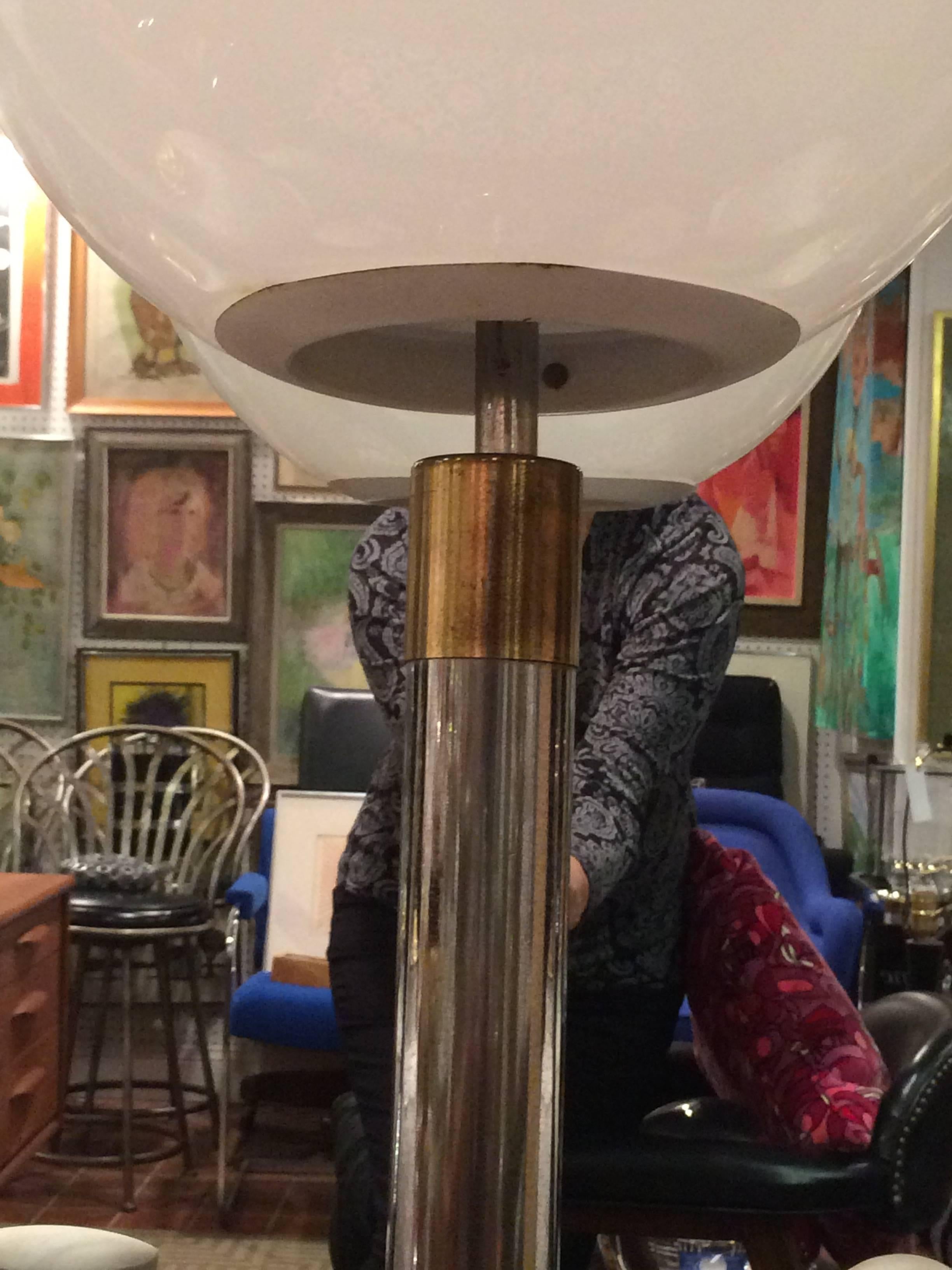 Brass Large Robert Sonneman Style Lollipop Table Lamp