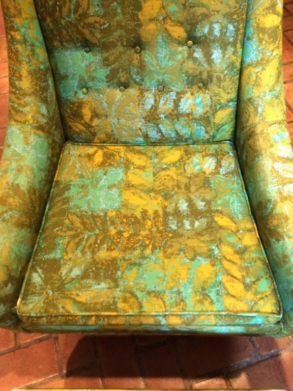 Rare Mid-Century Selig Armchair and Ottoman For Sale 1