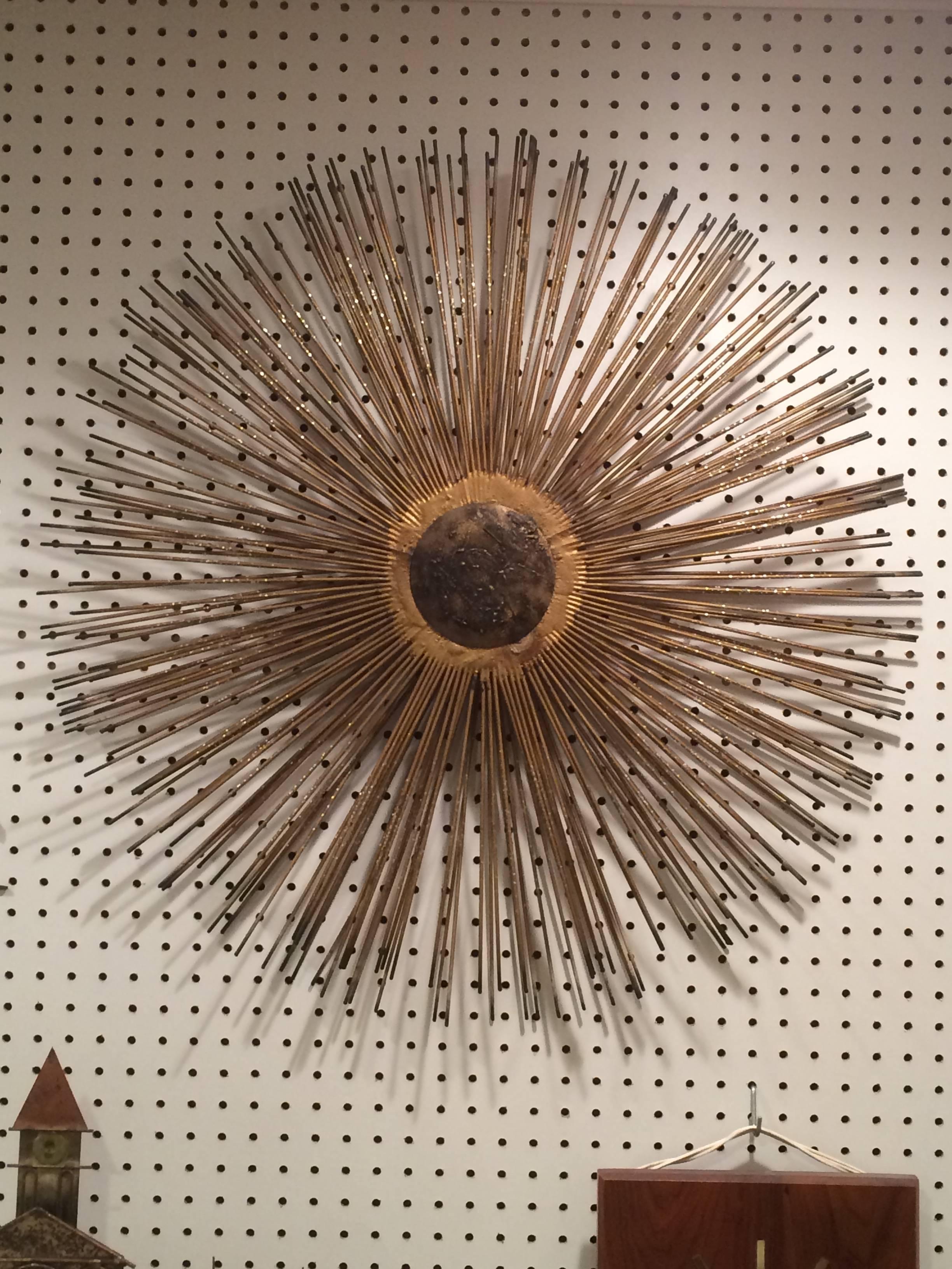 Mid Century Brutalist Starburst Wall Sculpture 2