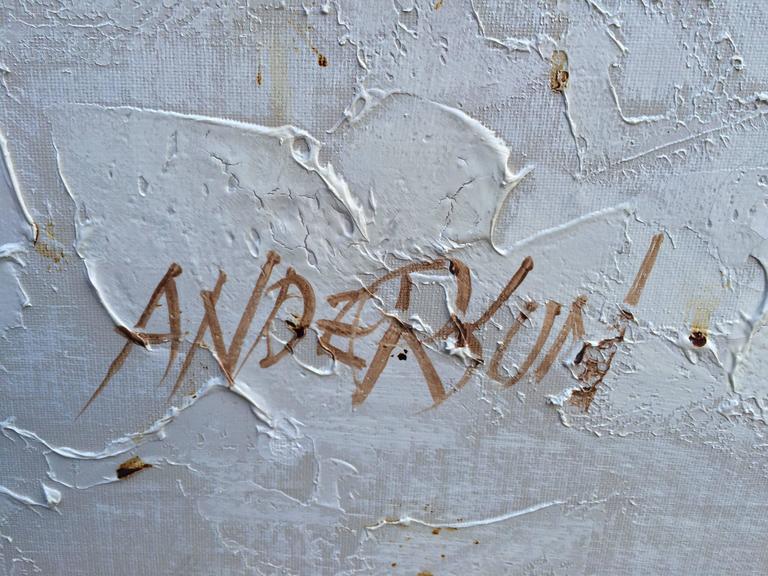 1960s Original Large Abstract Oil on Canvas by Anderson at 1stDibs