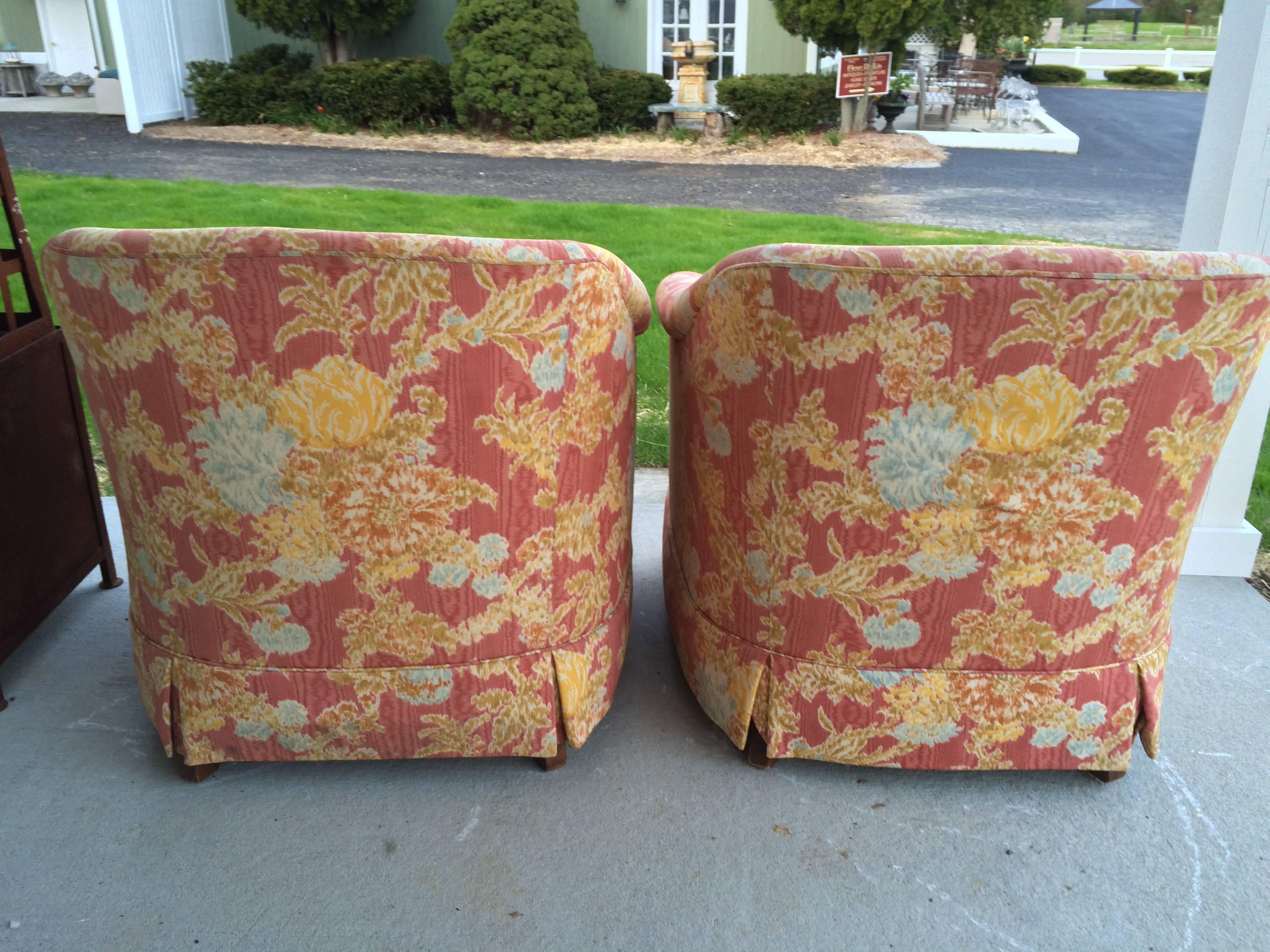 Pair of Henredon Club Chairs 1