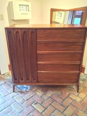 Sculptural Mid-Century Modern Highboy Dresser