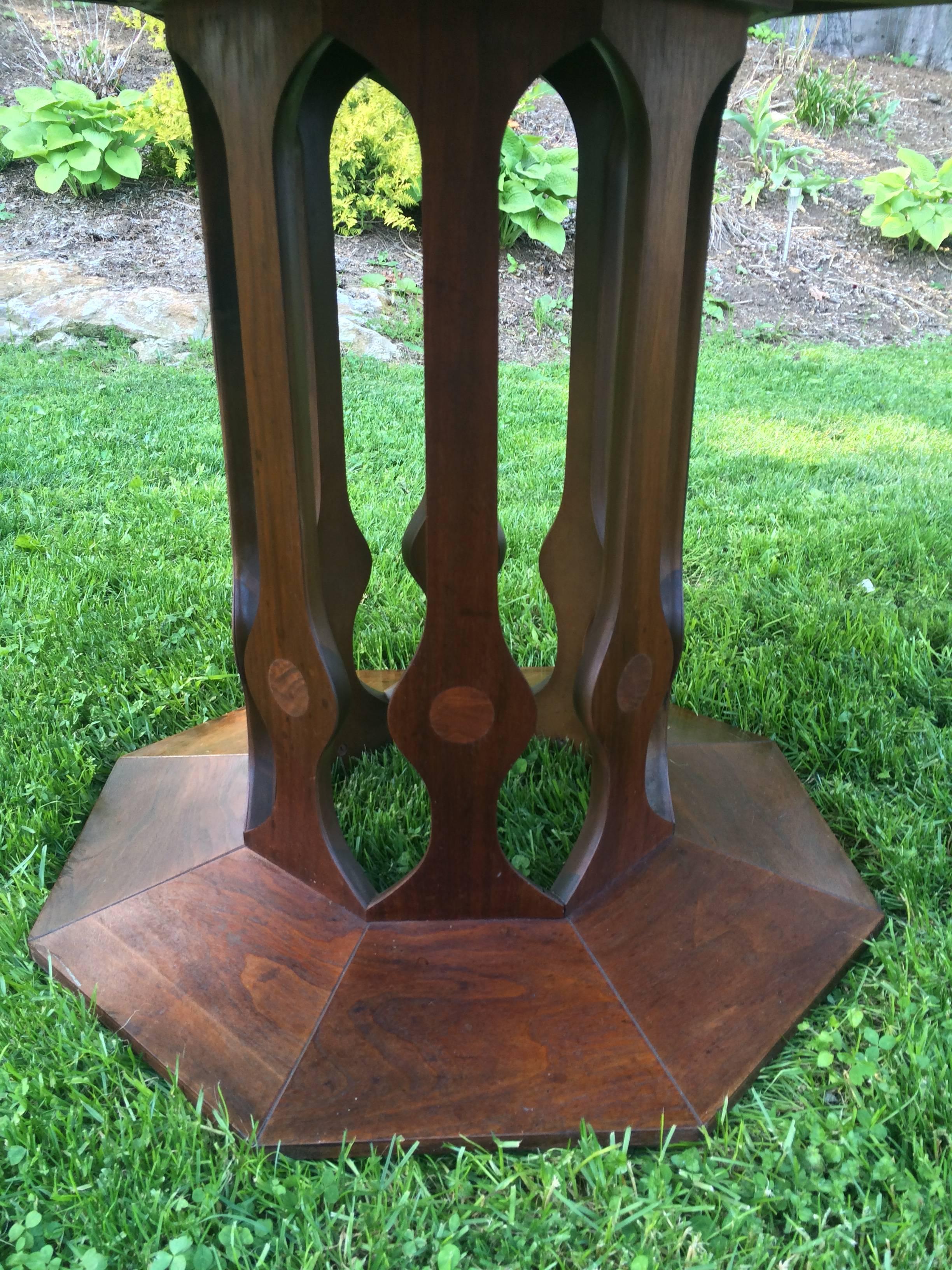 Mid-20th Century Foster-McDavid Octagonal Walnut Table