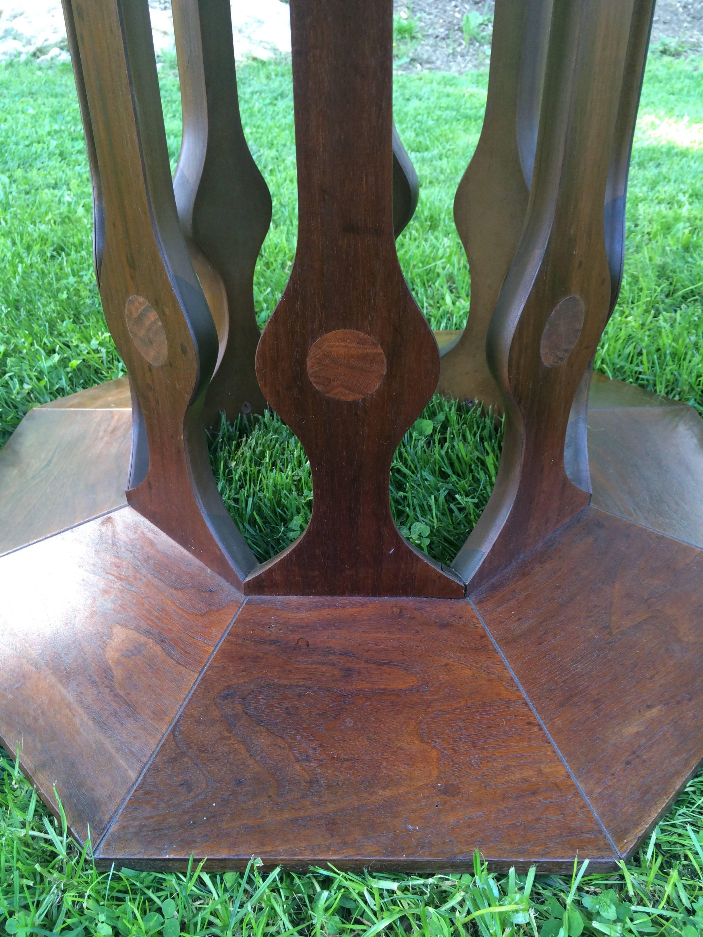 Foster-McDavid Octagonal Walnut Table 1