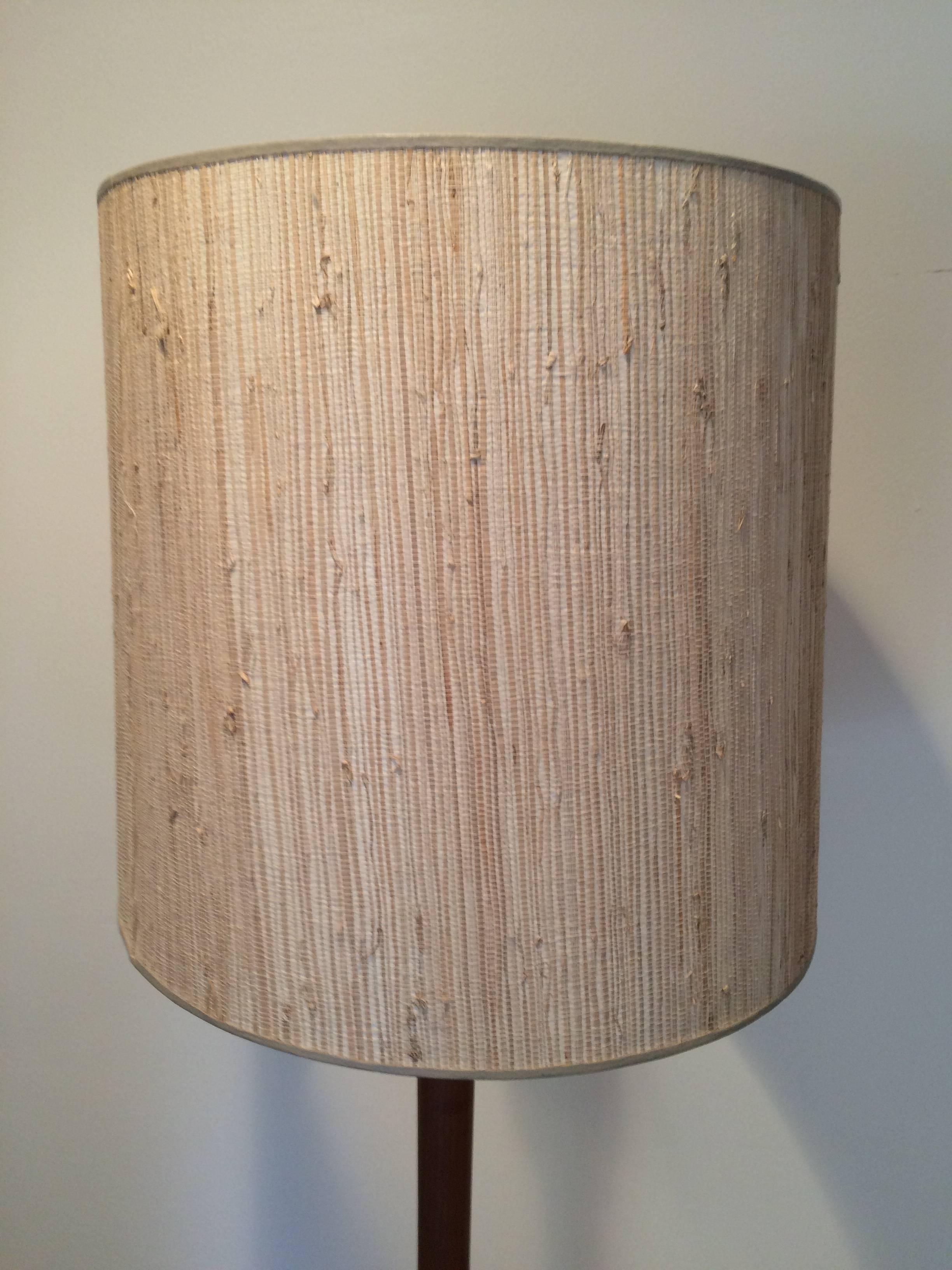 American Mid-Century Modern Walnut Floor Lamp by Martz