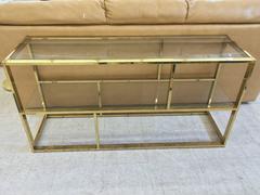 Milo Baughman Brass Sofa Table or Low Etagere