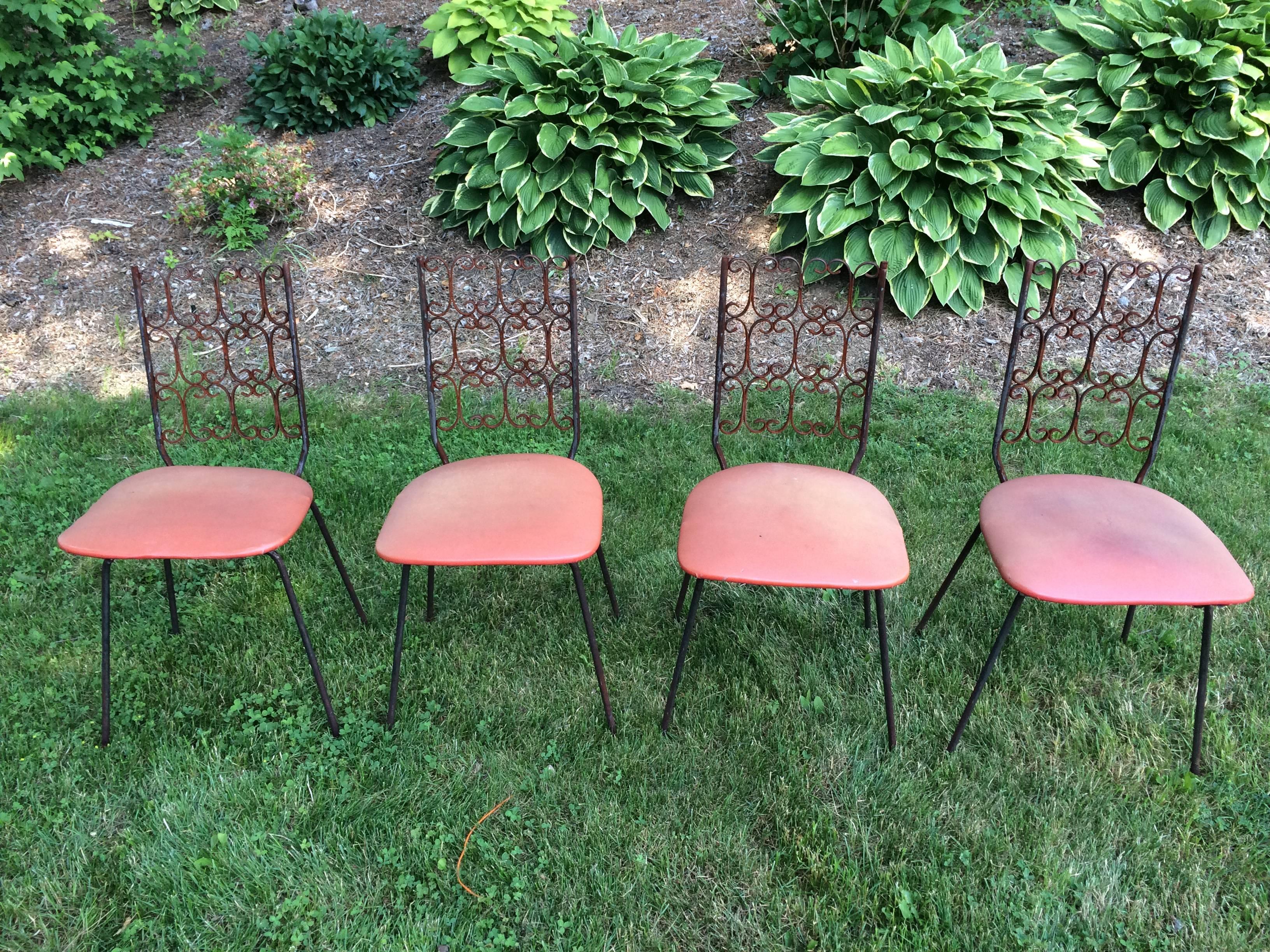 Mid-Century Modern Set of Four Arthur Umanoff Granada Chairs 