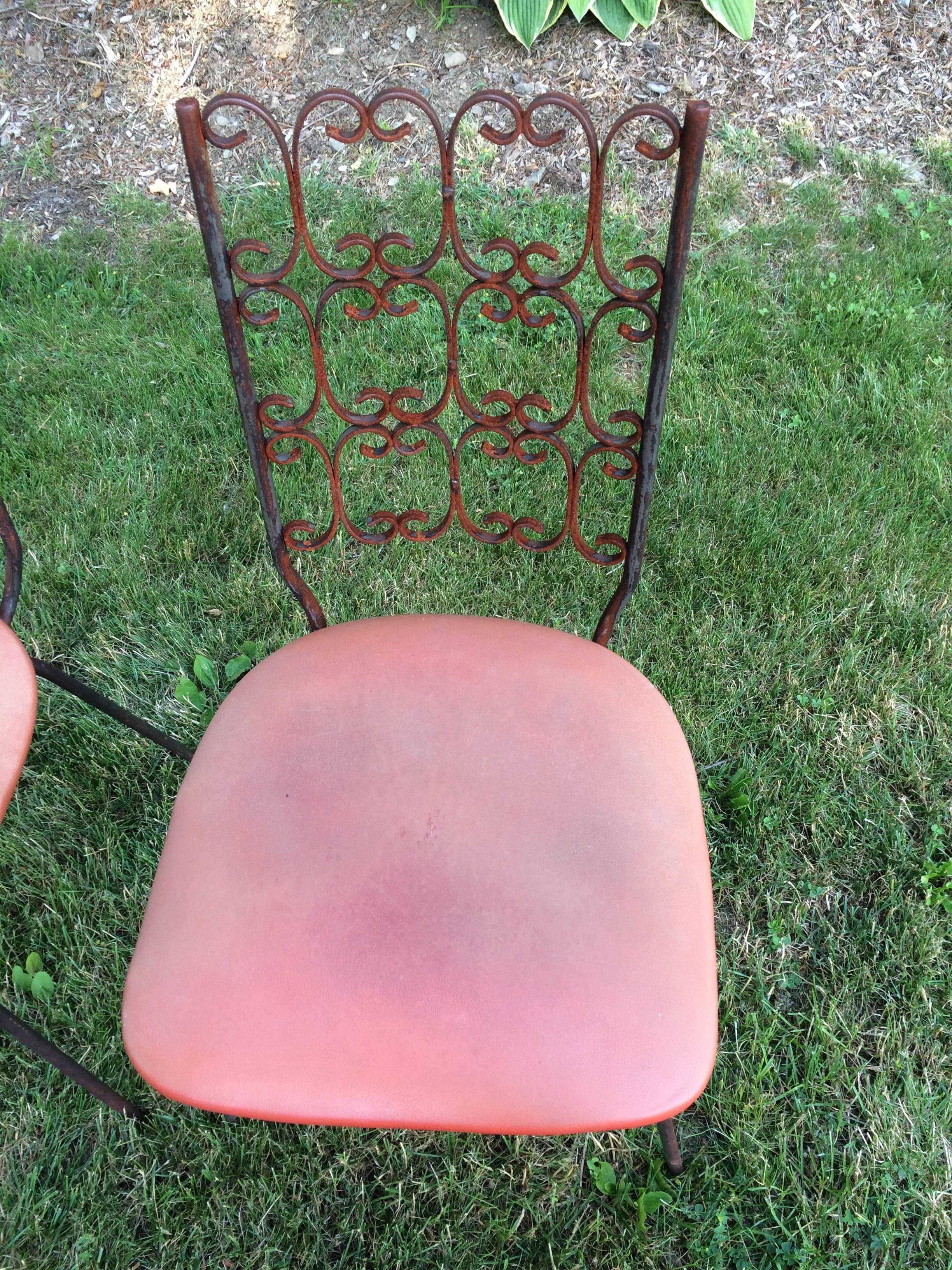 Set of Four Arthur Umanoff Granada Chairs  In Distressed Condition In Redding, CT