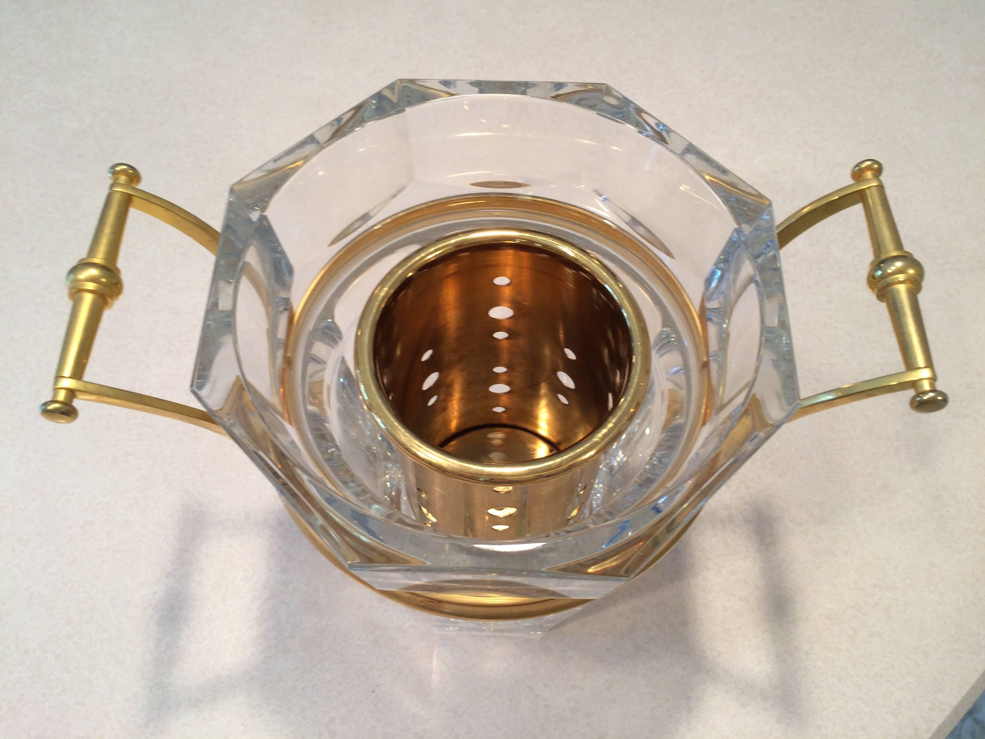 Late 20th Century Vintage French Baccarat Champagne Bucket