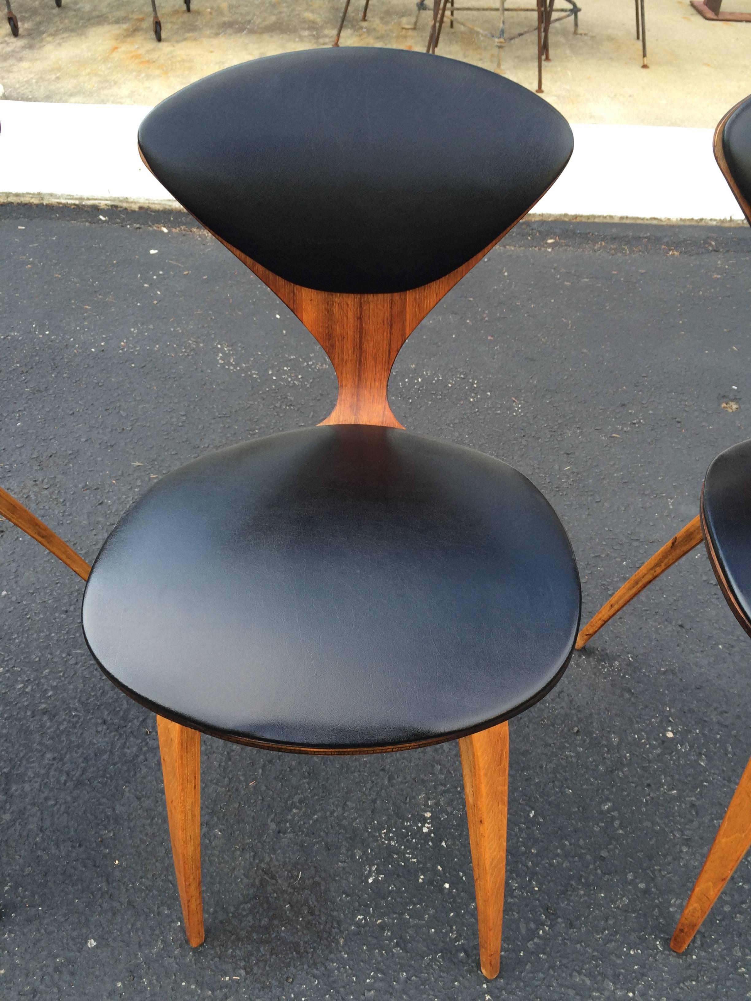 Set of Six Norman Cherner Dining Chairs for Plycraft 1