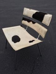 Cowhide and Chrome Eames Style Chair