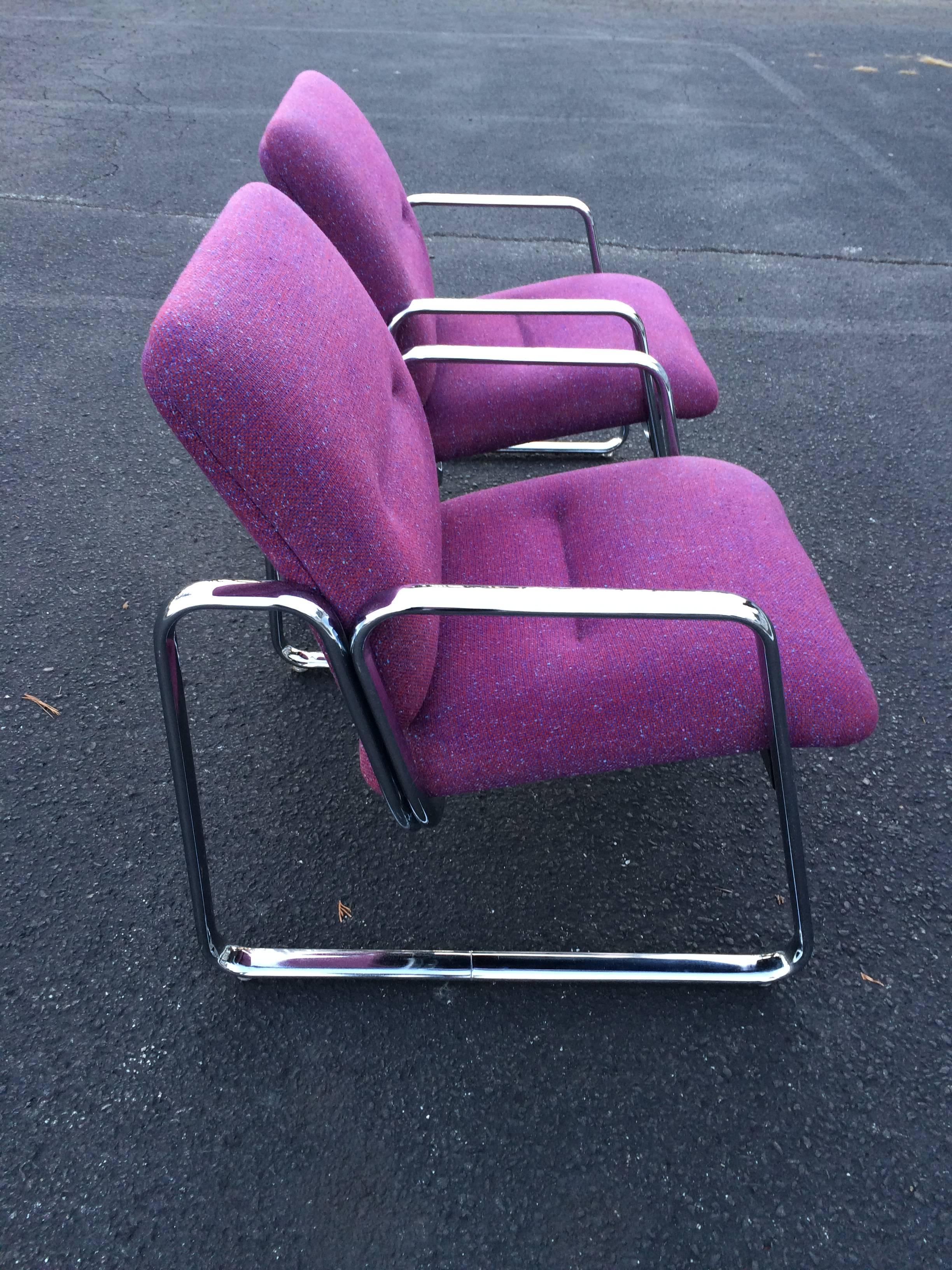 steelcase chrome chair