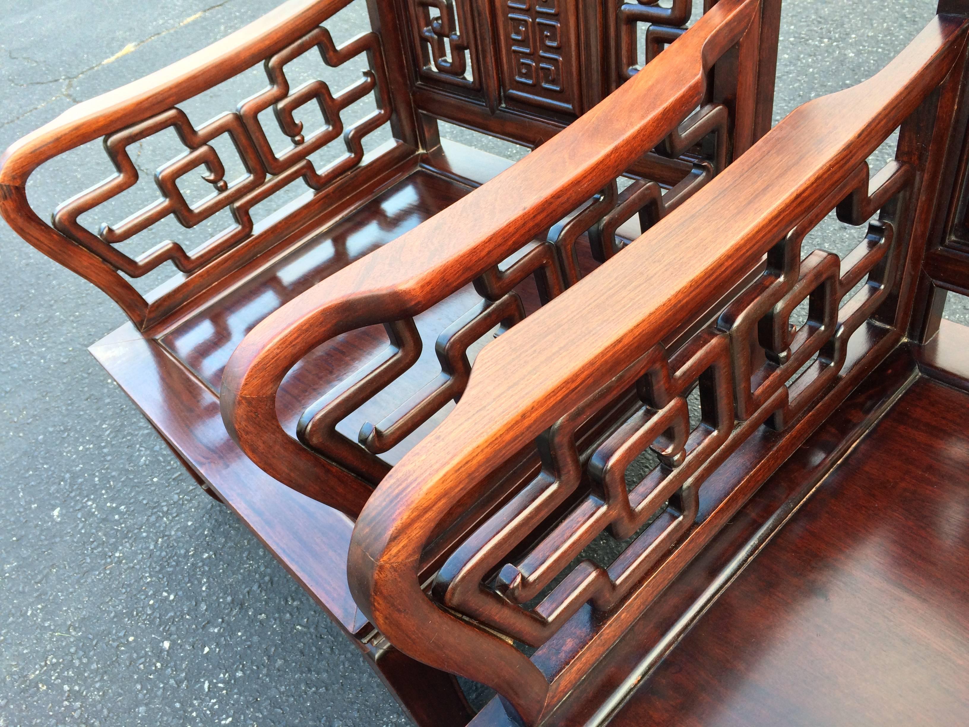 Antique Carved Chinese Chippendale Rosewood 3