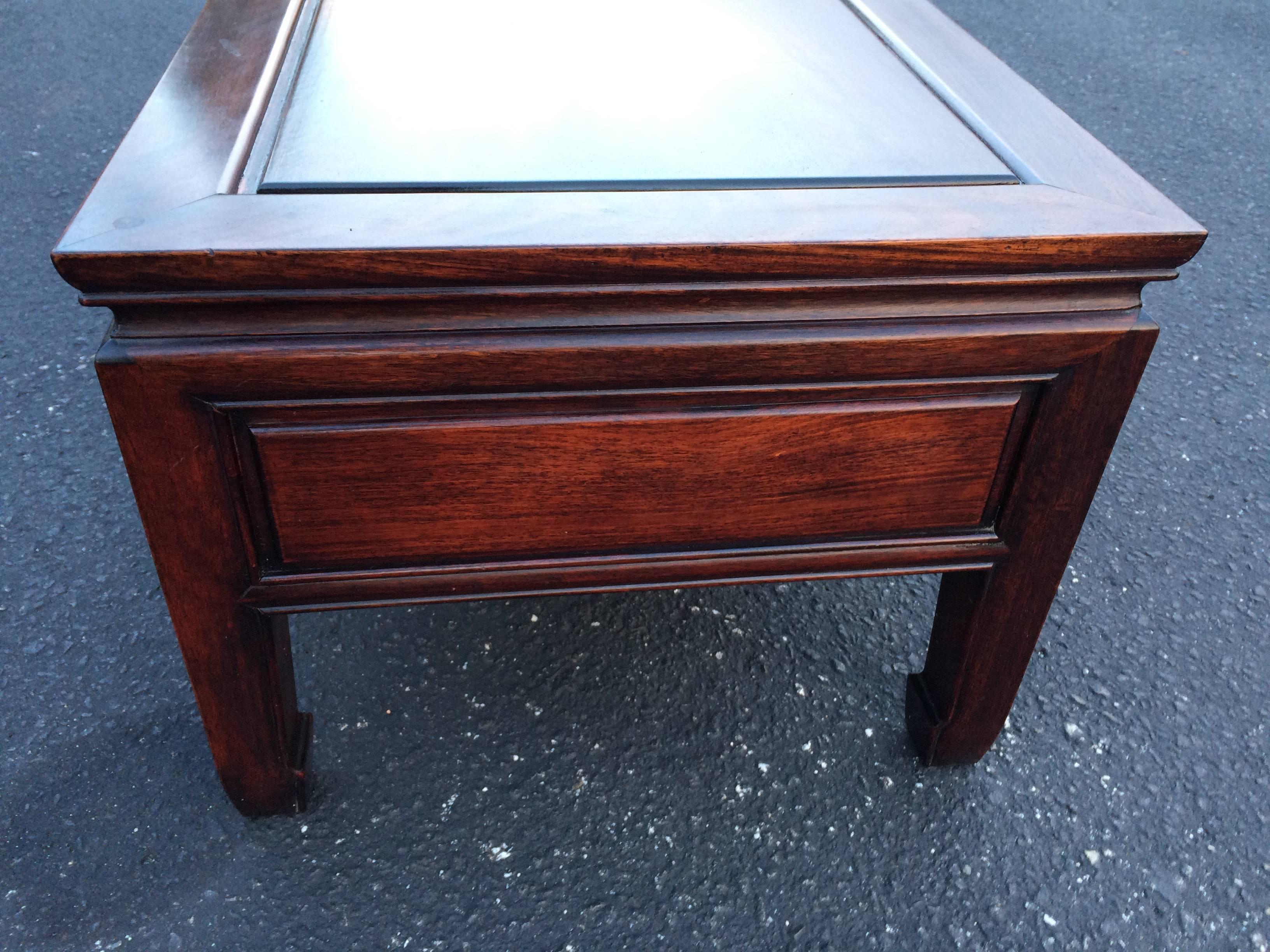 20th Century Antique Chinese Chippendale Rosewood Coffee Table