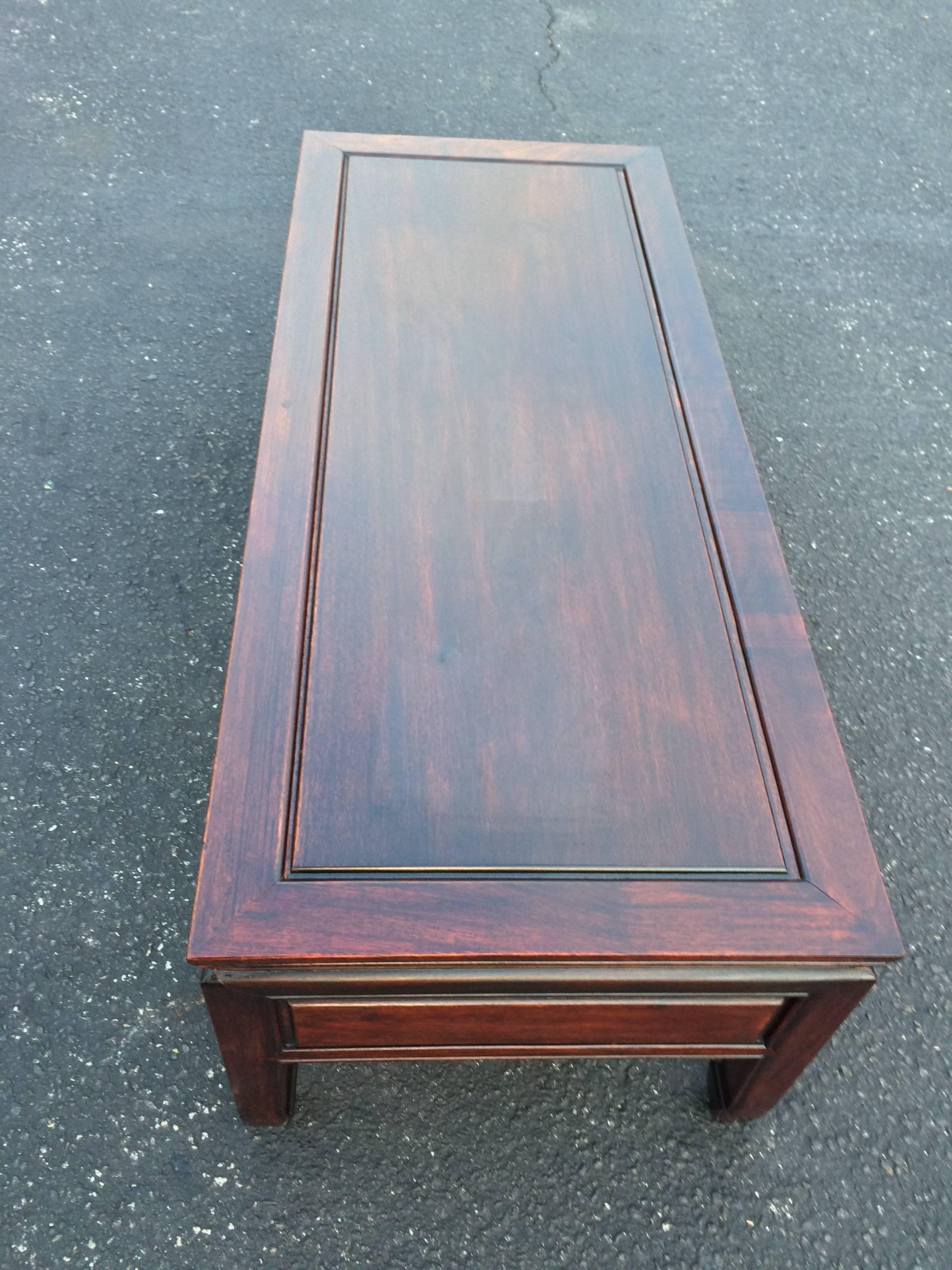 Antique Chinese Chippendale Rosewood Coffee Table 1