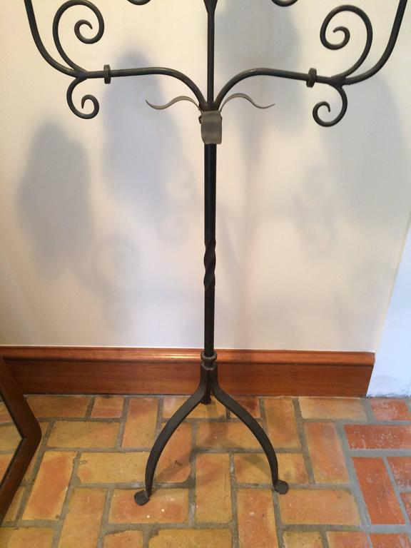Handmade Wrought Iron Floor Candelabra stands 5 ft + tall at 1stDibs