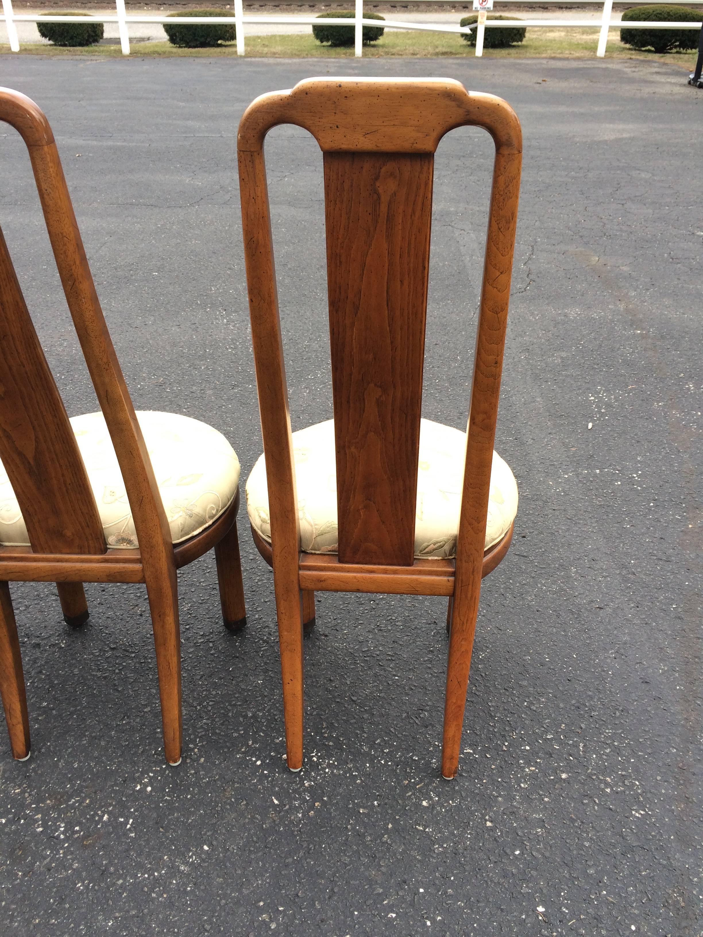 Set of Four High Back Henredon Dining Chairs 2