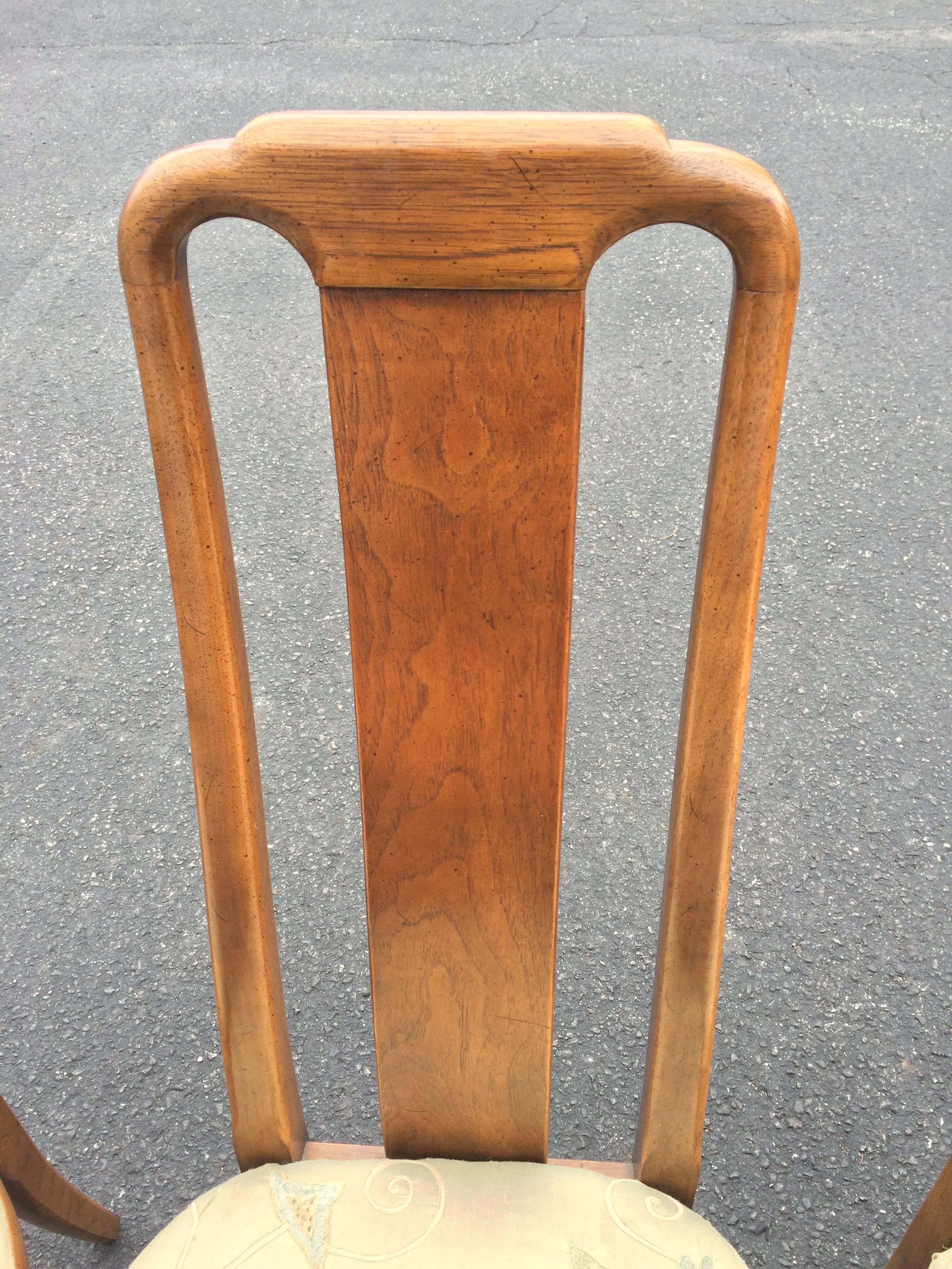 Set of Four High Back Henredon Dining Chairs In Good Condition In Redding, CT