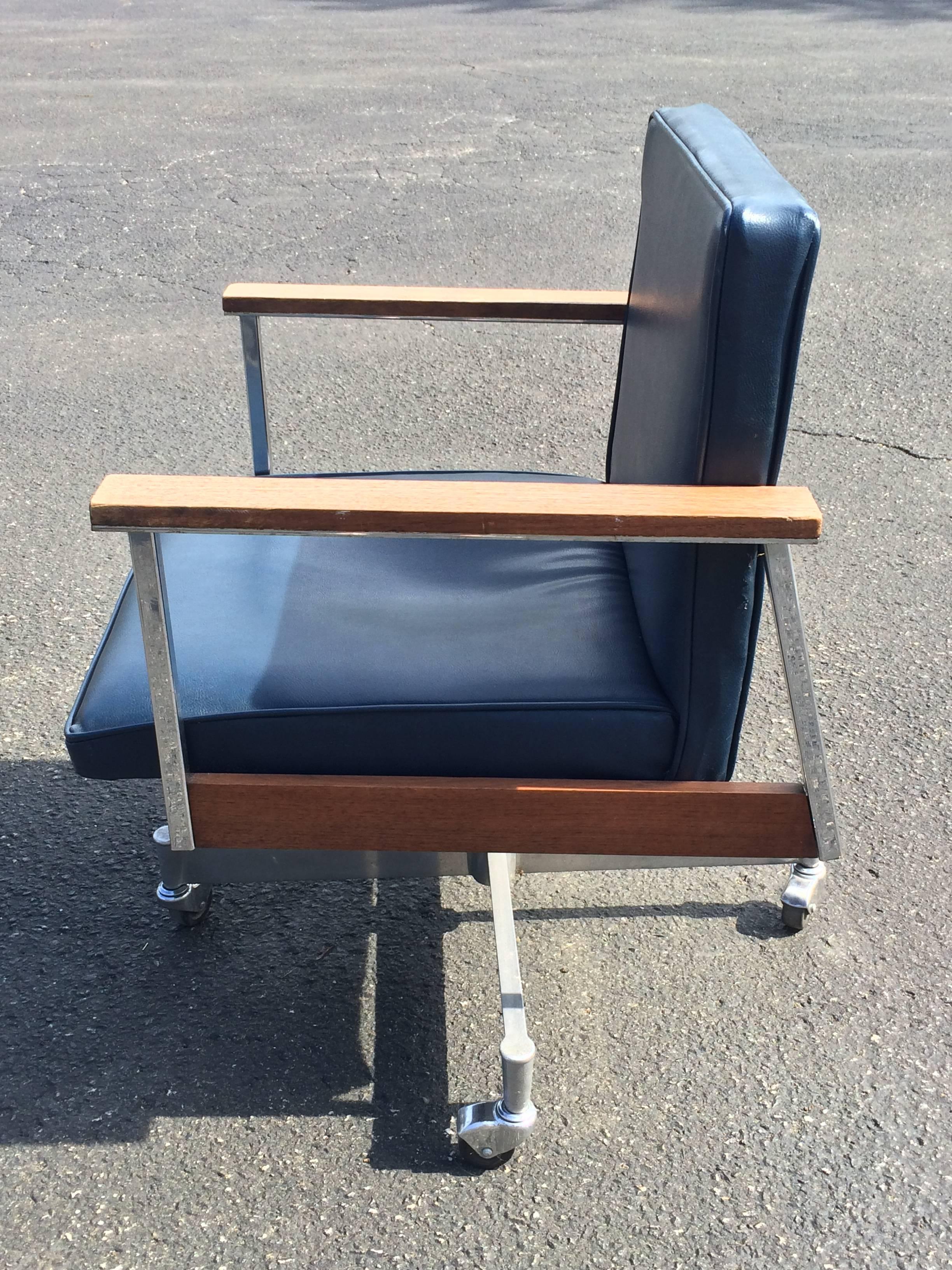 Mid-20th Century ON SALE- Mid-Century Office Swivel Chair on Casters