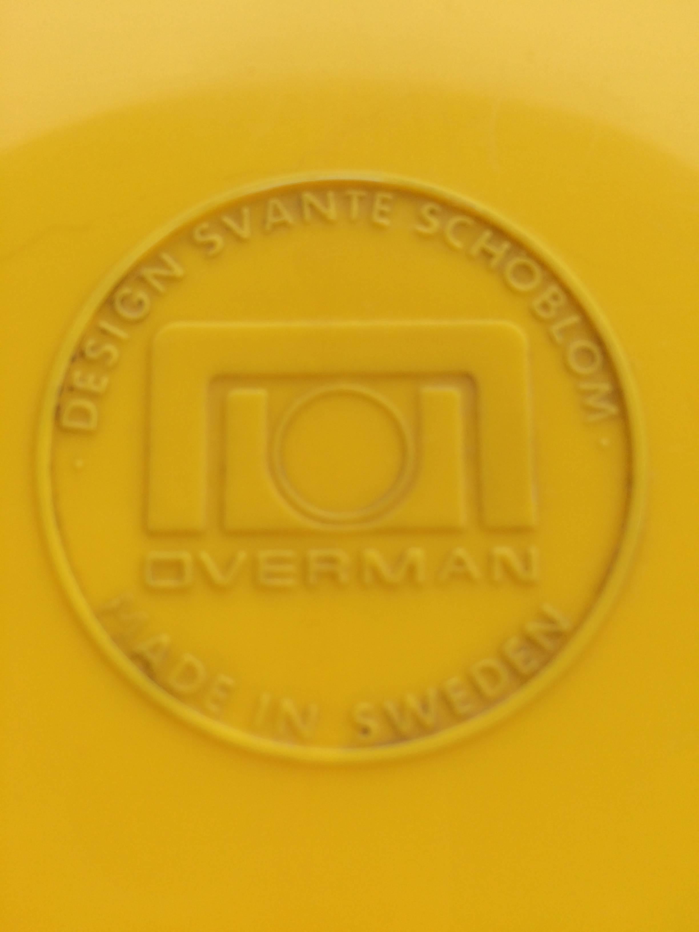 Signed Overman Yellow Side Chair 1