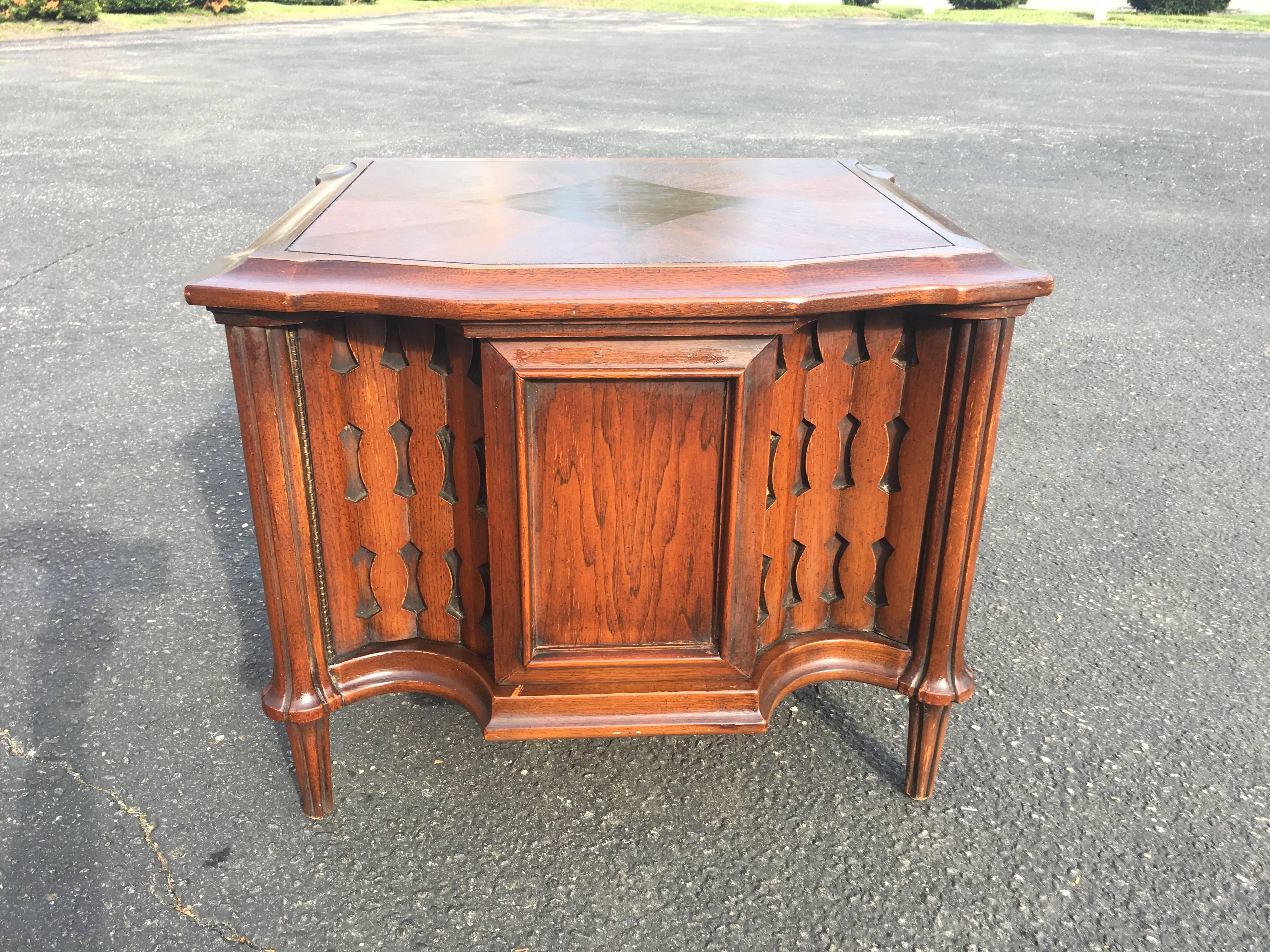 Sold-Mid-Century Brutalist Cabinet or End Table 1