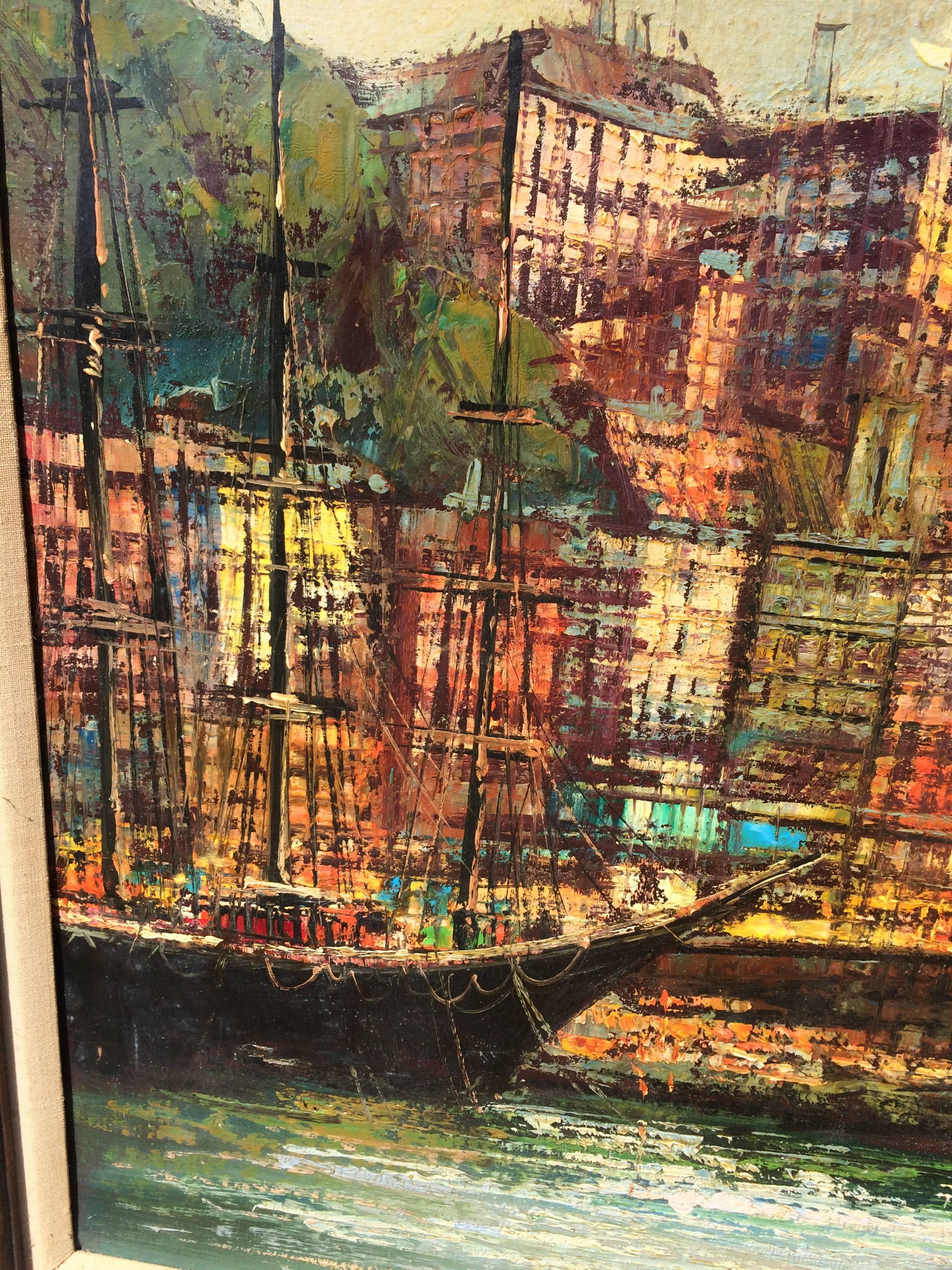 Large Modernist Mid-Century Painting 1