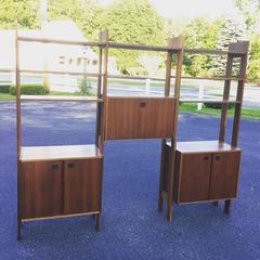 Poul Cadovious Style Danish Teak Wall Unit with finished back