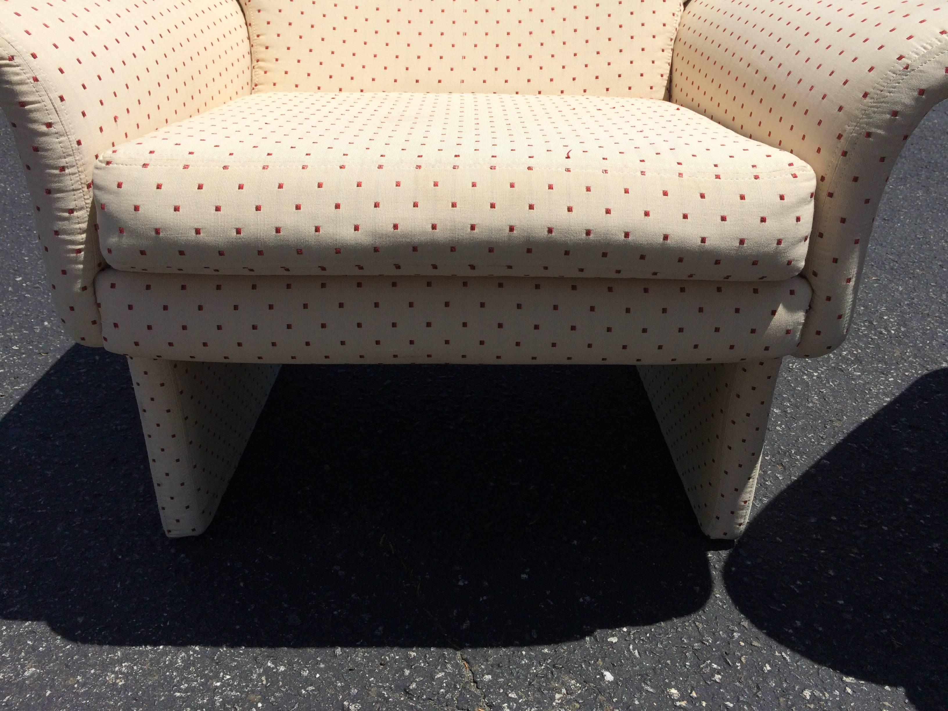 Pair of 1980's Saporiti Style Modular Lounge Chairs. In Good Condition In Redding, CT