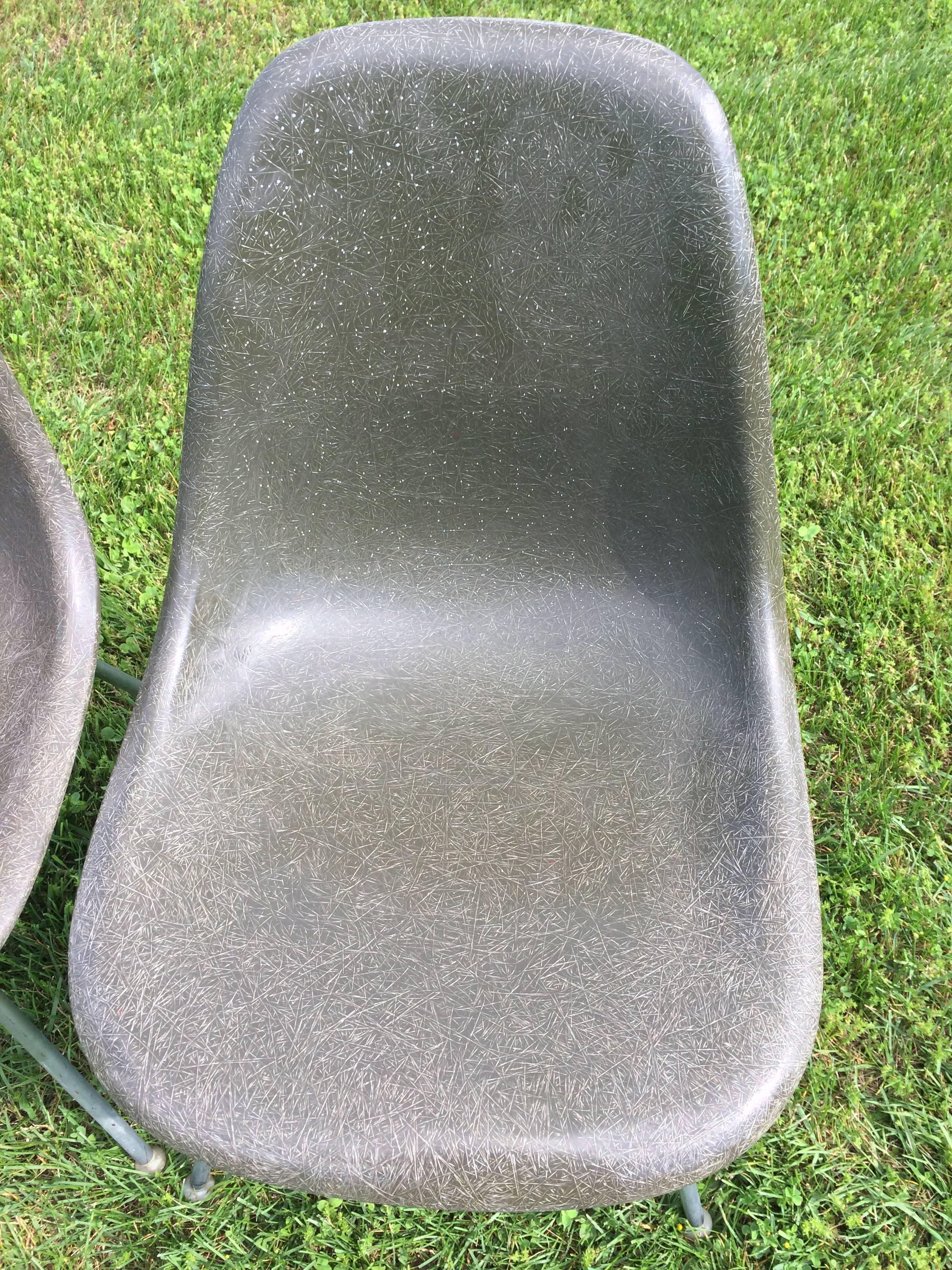 Charles Eames for Herman Miller Fiberglass Shell Side Chairs  1