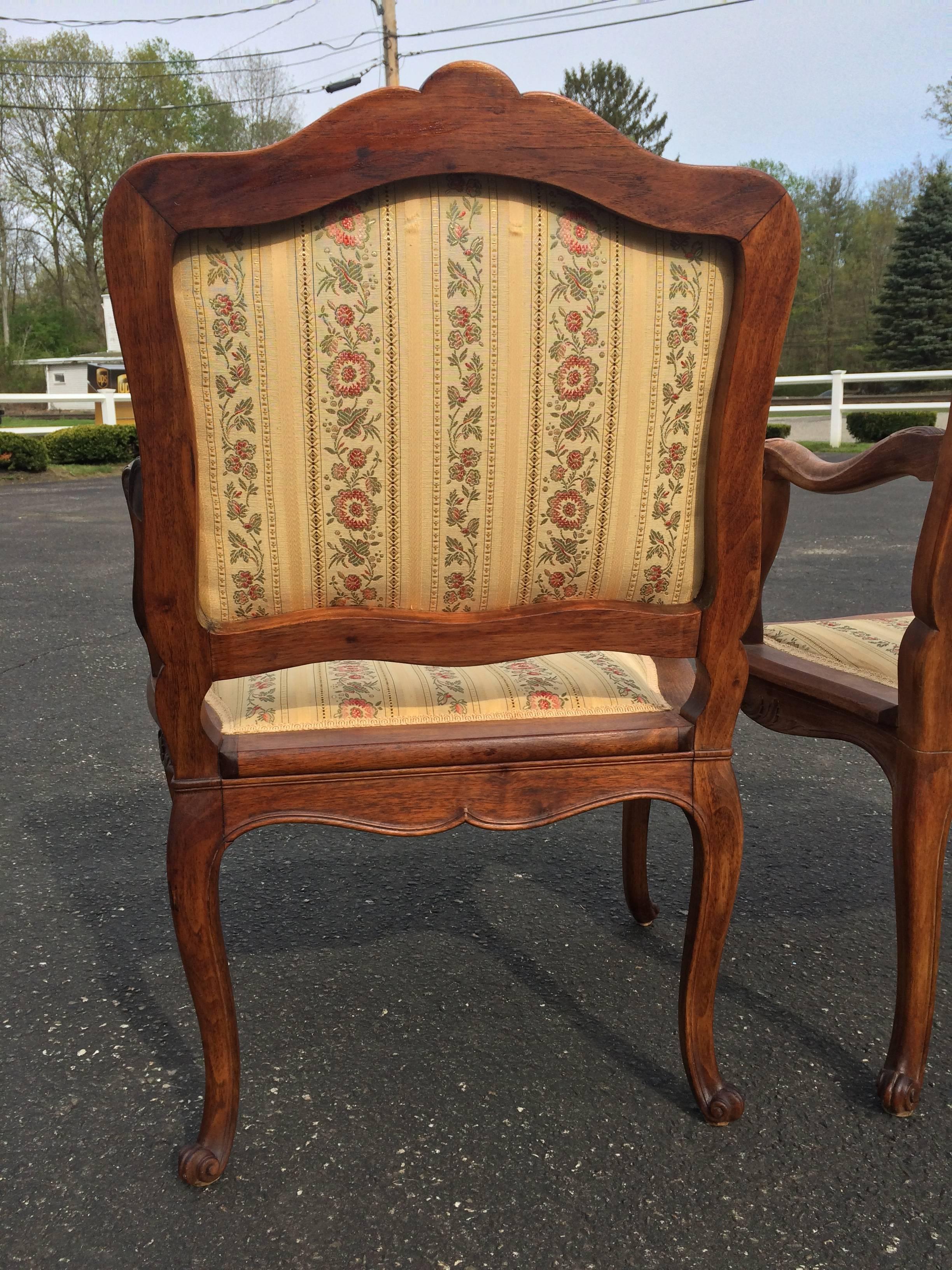 ON SALE-Pair of French Louis XV Style Armchairs 3