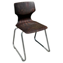 Rare Mid Century Elmar Flototto Rosewood Side Chair