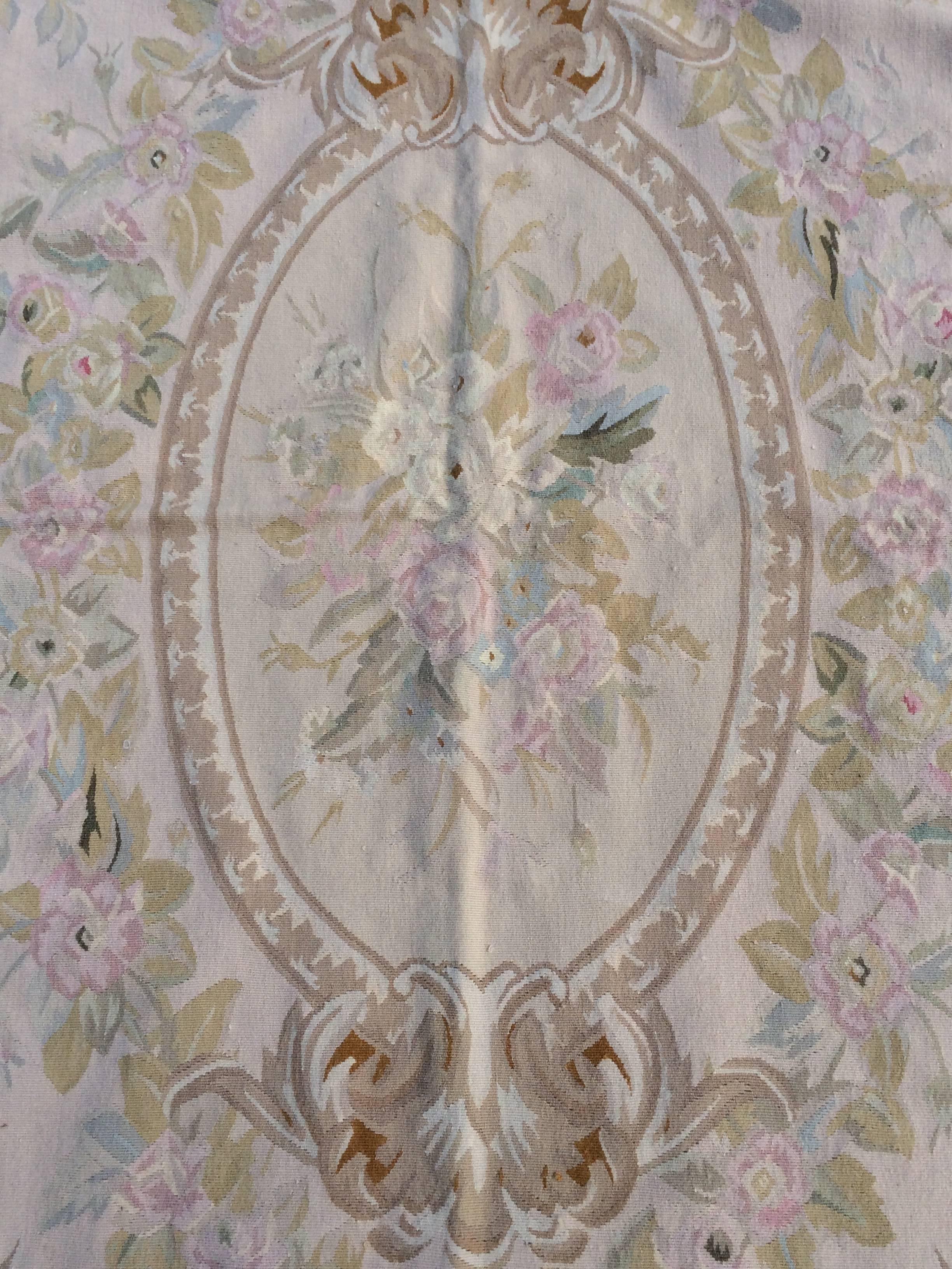 Chinese Pale Tone Aubusson Rug, New with Tags 6'x9'