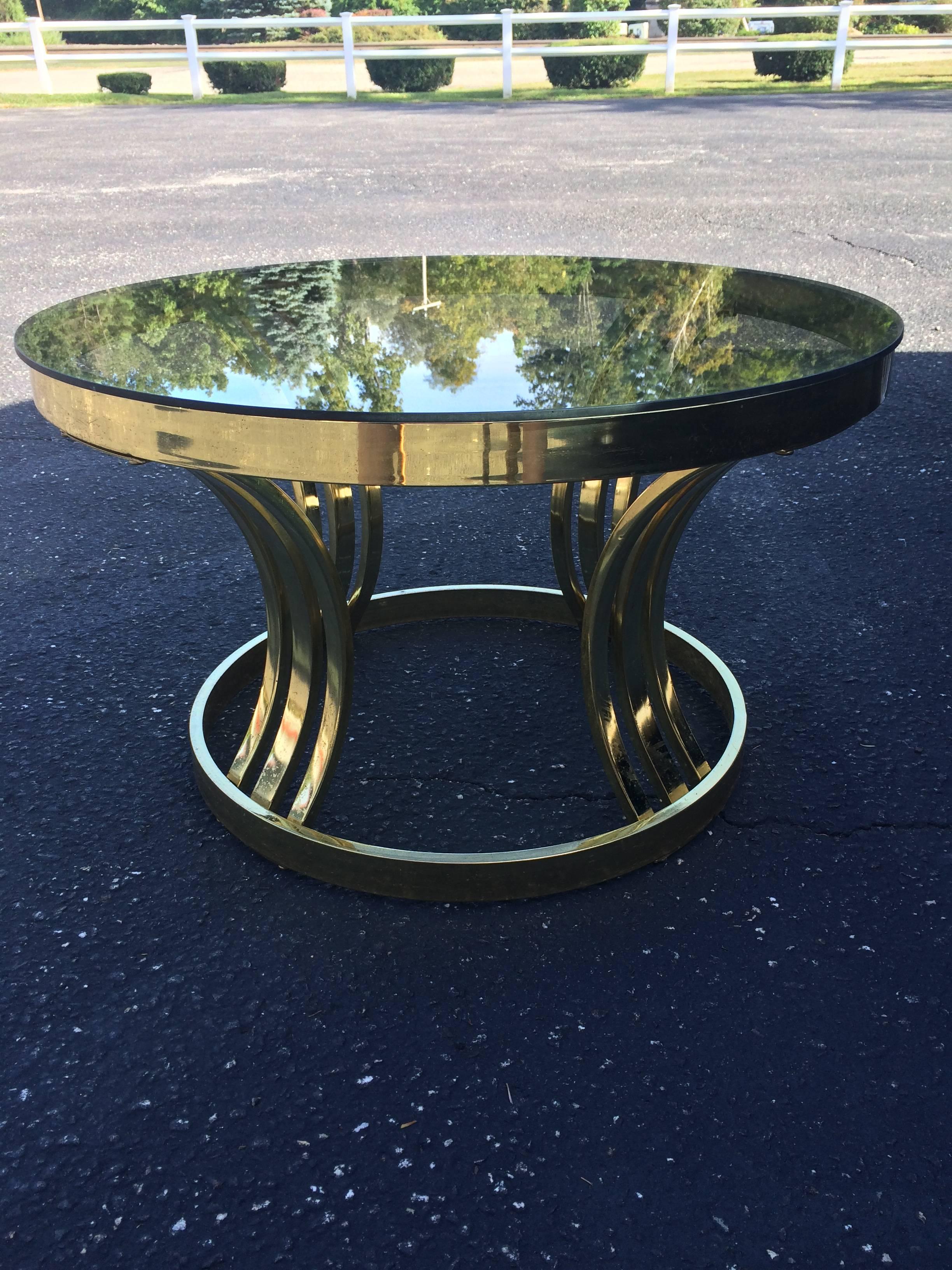 milo baughman brass table