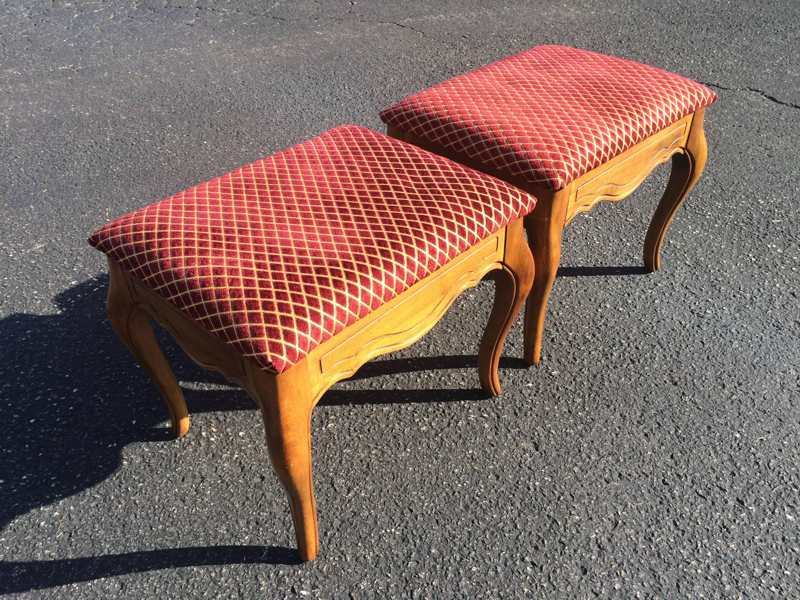 Pair of Ethan Allen Stools  1