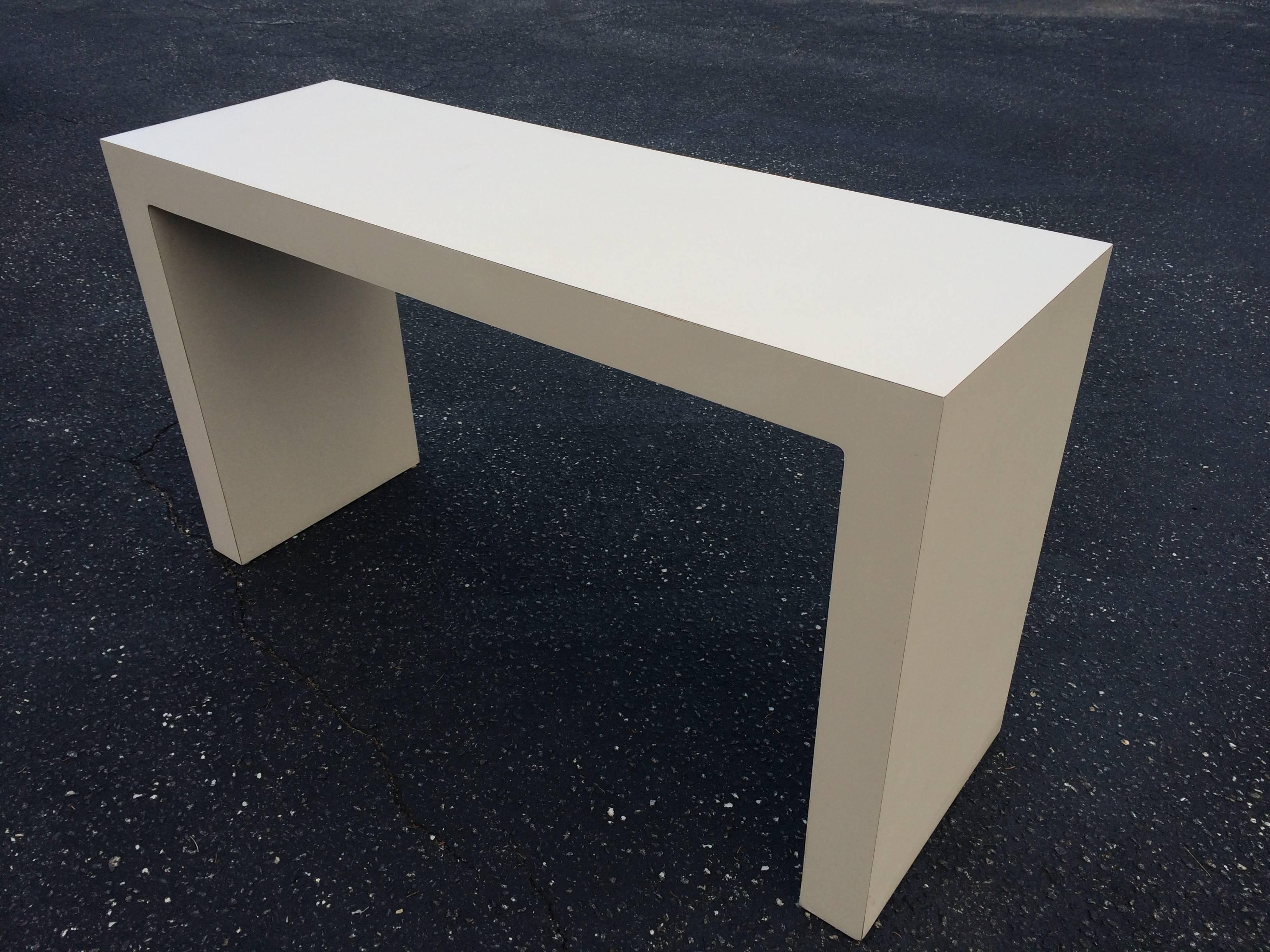 American Mid-Century off-White Parsons Table