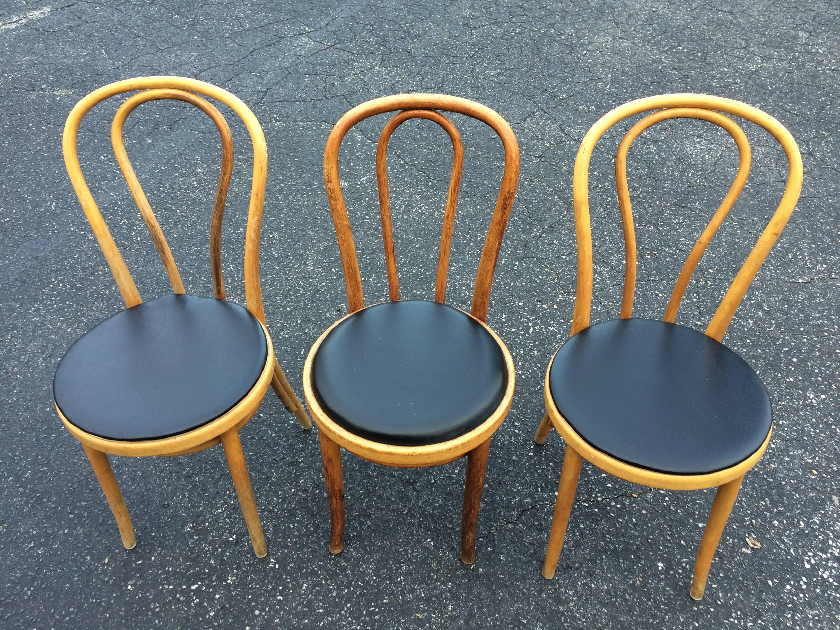 Set of Three Thonet Style Bentwood Stools 1