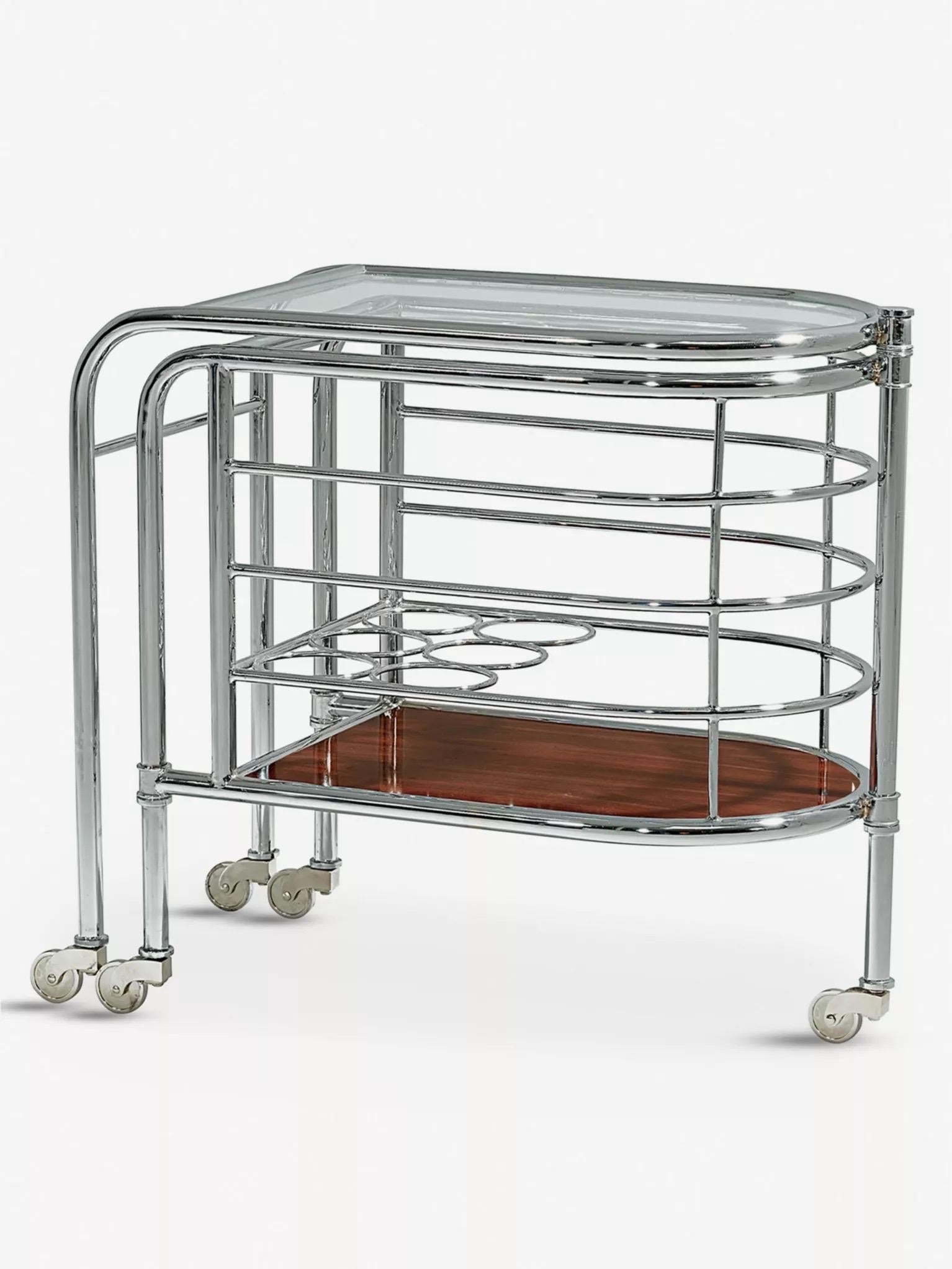 Ralph Lauren Home "Modern Metropolis" Bar Trolley, USA, 1990
s