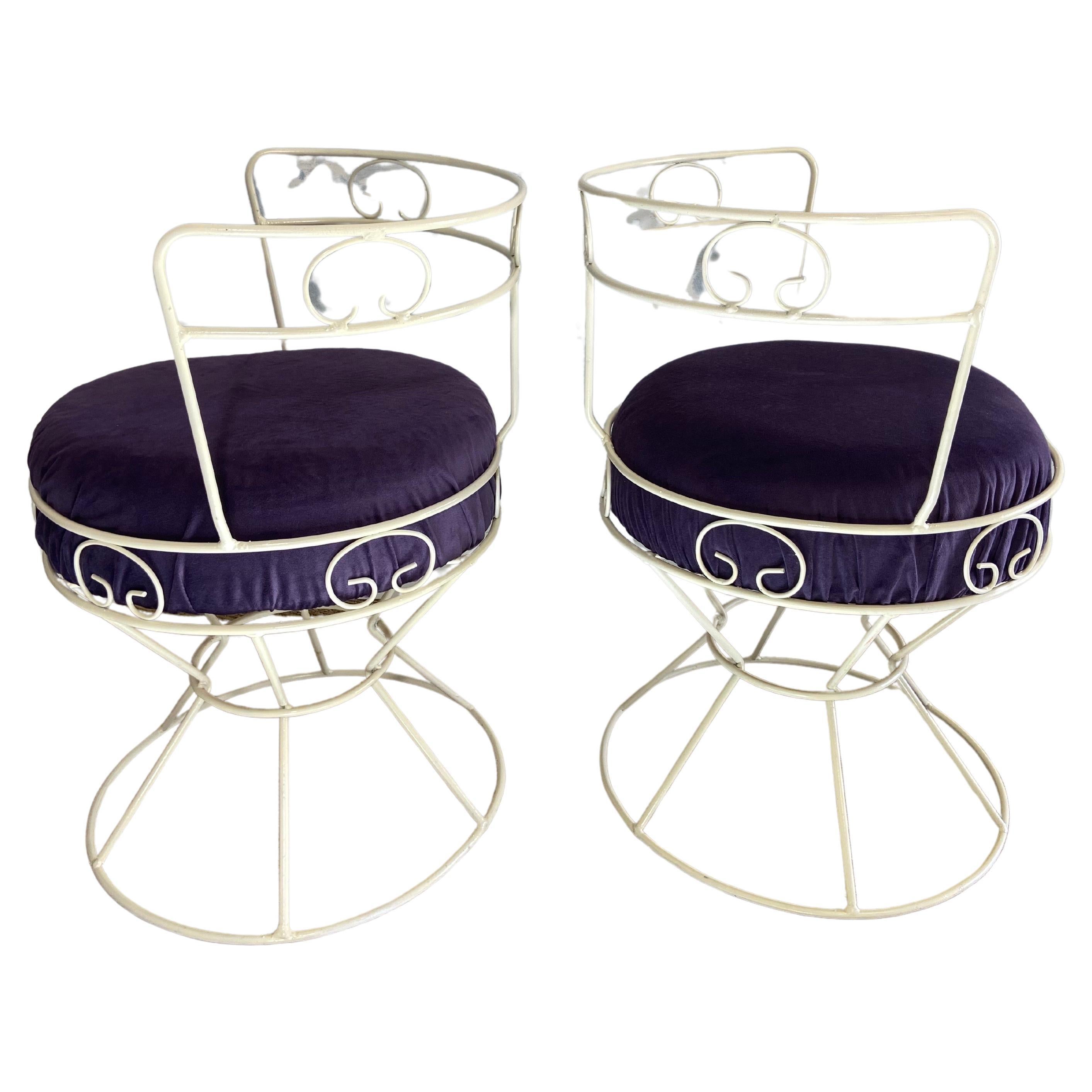 Vanity Chairs, France 1960s, Mid-Century Modern