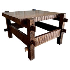 Architectural Brutalist Coffee Table with Visible Joinery, Germany, 1970's