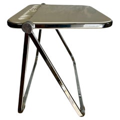 Giancarlo Piretti White Platone Folding Desk for Castelli, Italy, 1970s
