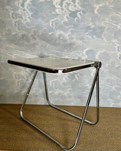 Giancarlo Piretti White Platone Folding Desk for Castelli, Italy, 1970s