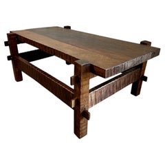 Architectural Brutalist Coffee Table with Visible Joinery, Germany, 1970's