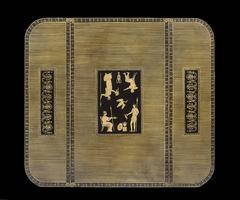 Rare George III Period Penwork Decorated Pembroke Table in Manner of Henry Clay