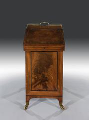 Rare George III Sheraton Period 18th Century Mahogany an Ebony Inlaid Davenport